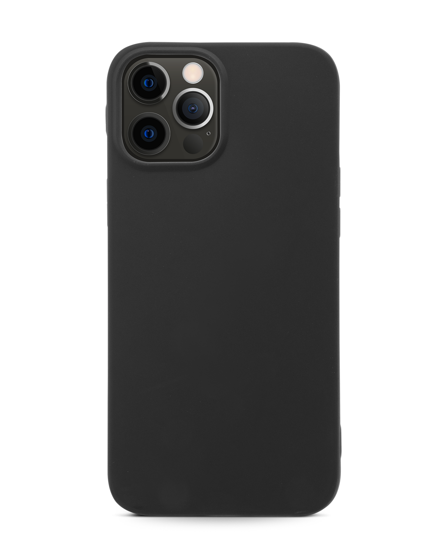 Schwarze Silikon Handyhülle für iPhone 12 Pro Max: Frontansicht