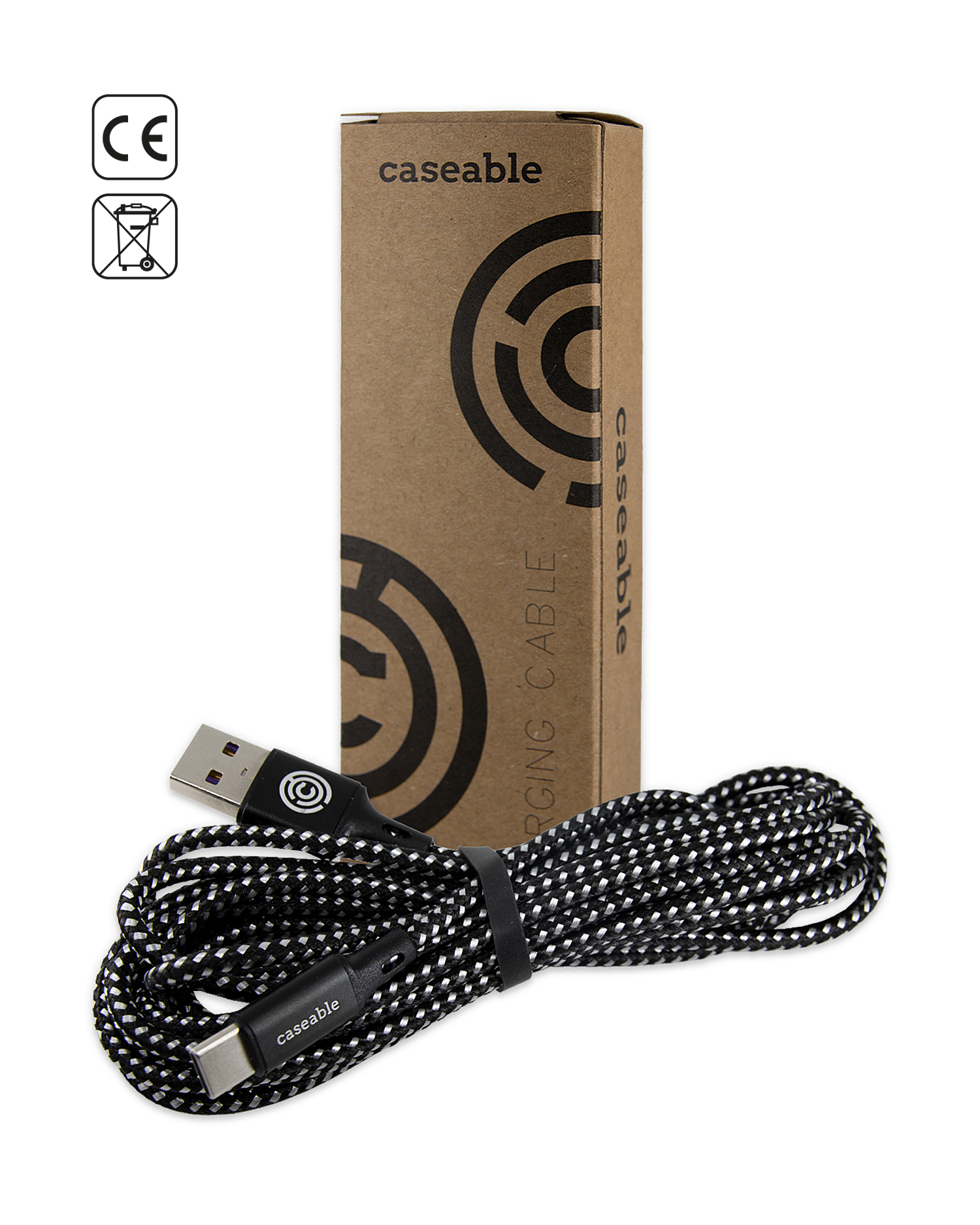 Extra-langes USB-C Kabel mit Verpackung