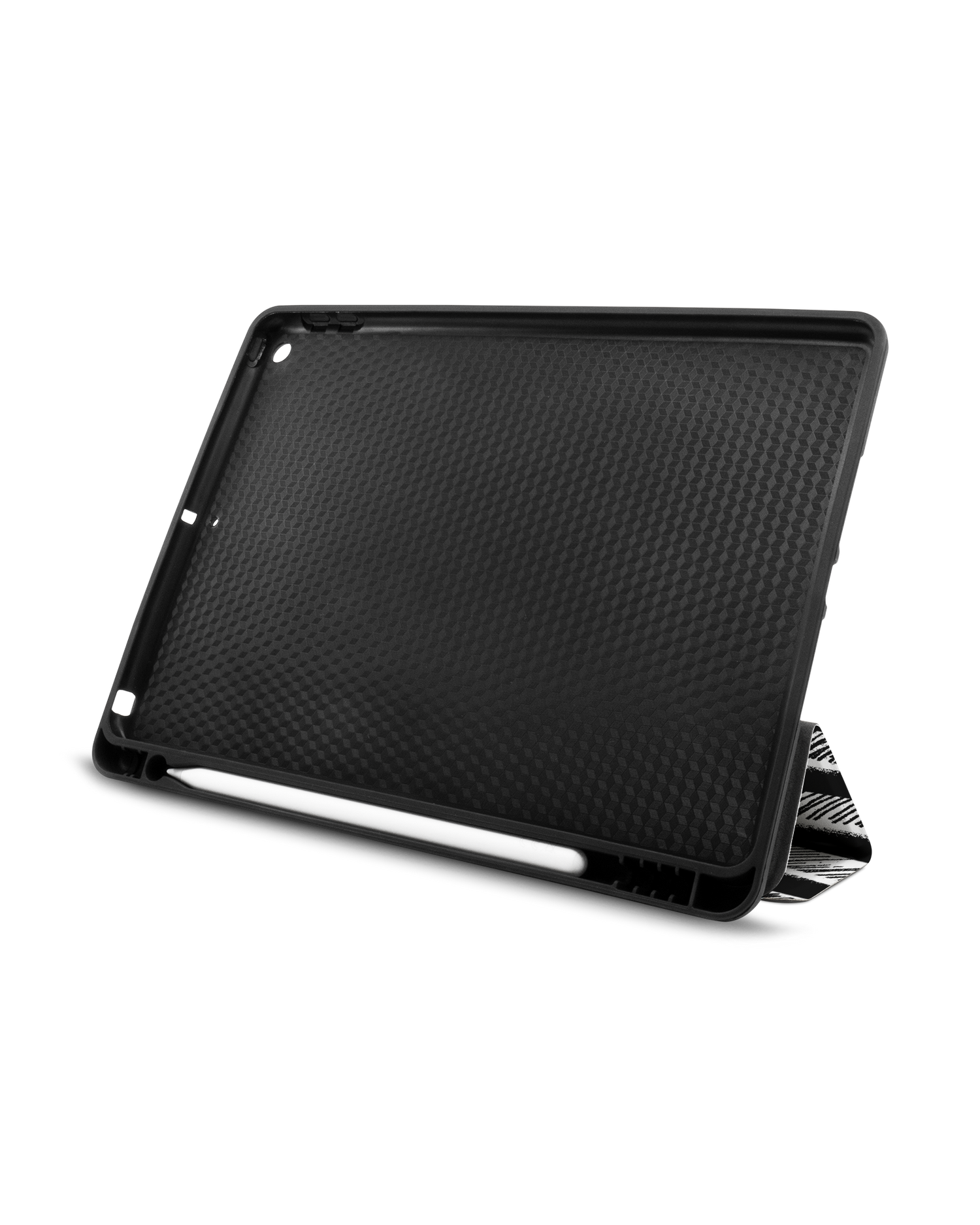 Black and White iPad Hülle mit Stifthalter Apple iPad 9 10.2