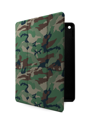 Green and Brown Camo iPad Hülle mit Stifthalter Apple iPad 9 10.2" (2021), Apple iPad 8 10.2" (2020), Apple iPad 7 10.2" (2019)