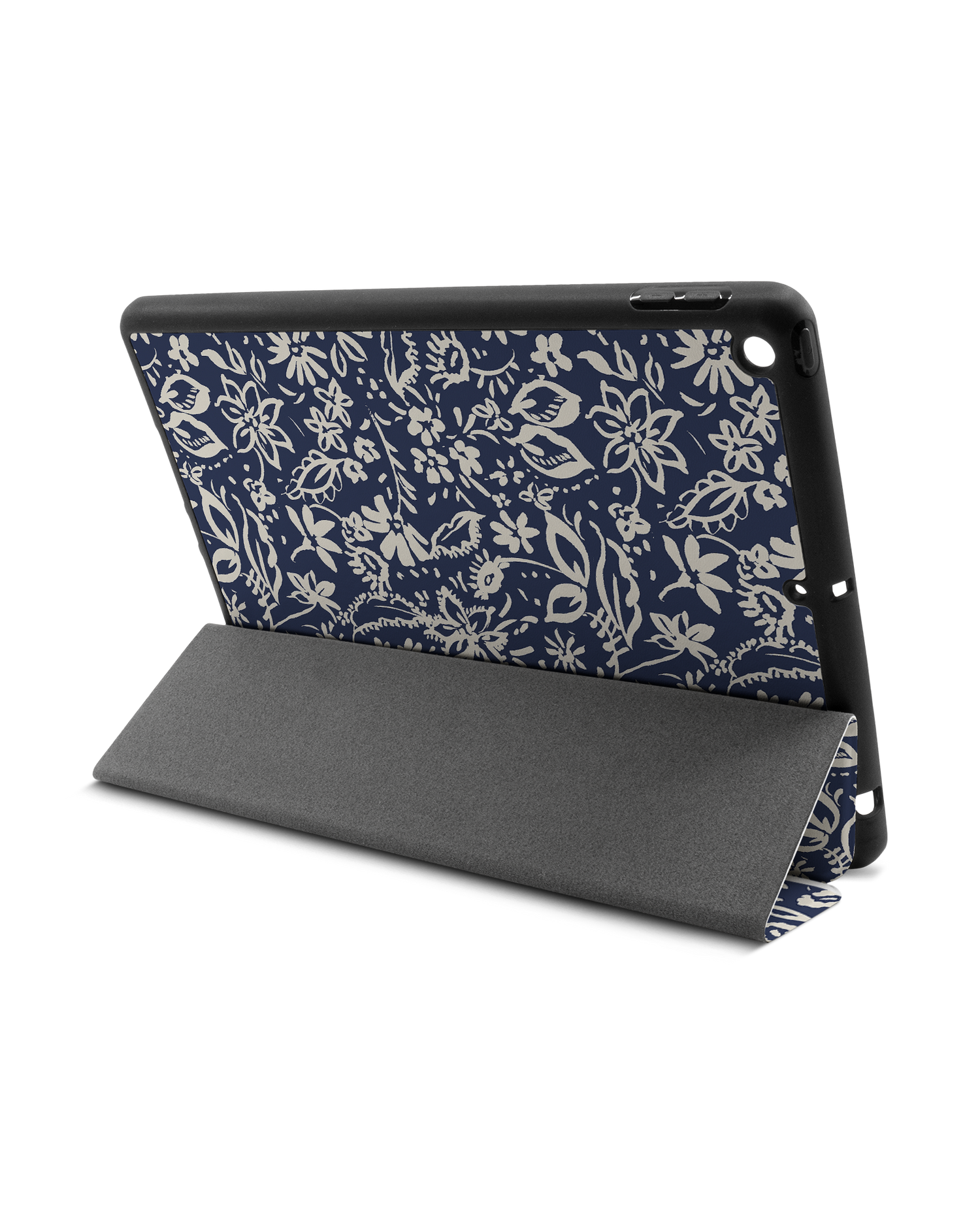 Ditsy Blue Paisley iPad Hülle mit Stifthalter Apple iPad 9 10.2