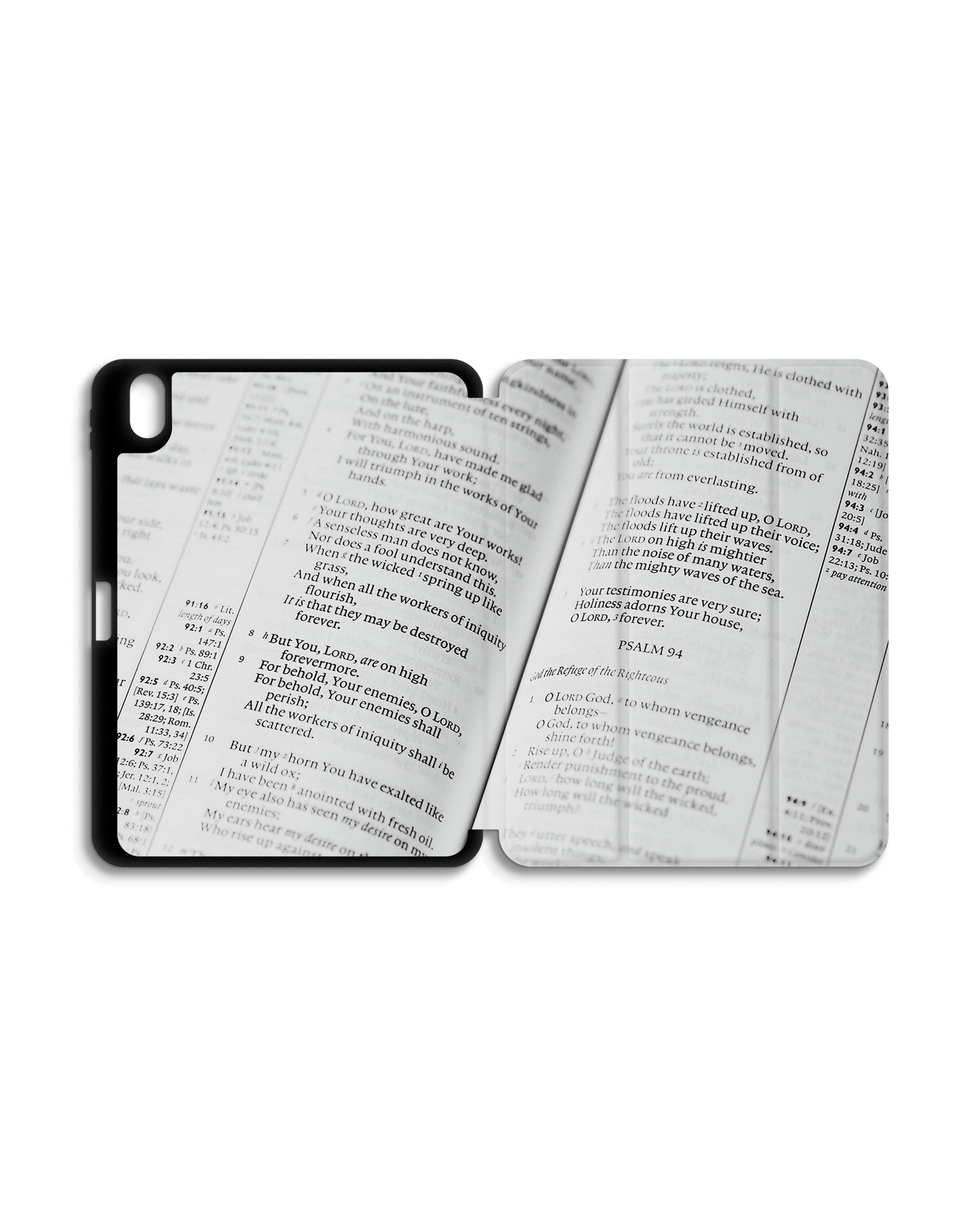Bible Verse iPad Hülle mit Stifthalter für Apple iPad (10. Generation): Geöffnet Außenansicht