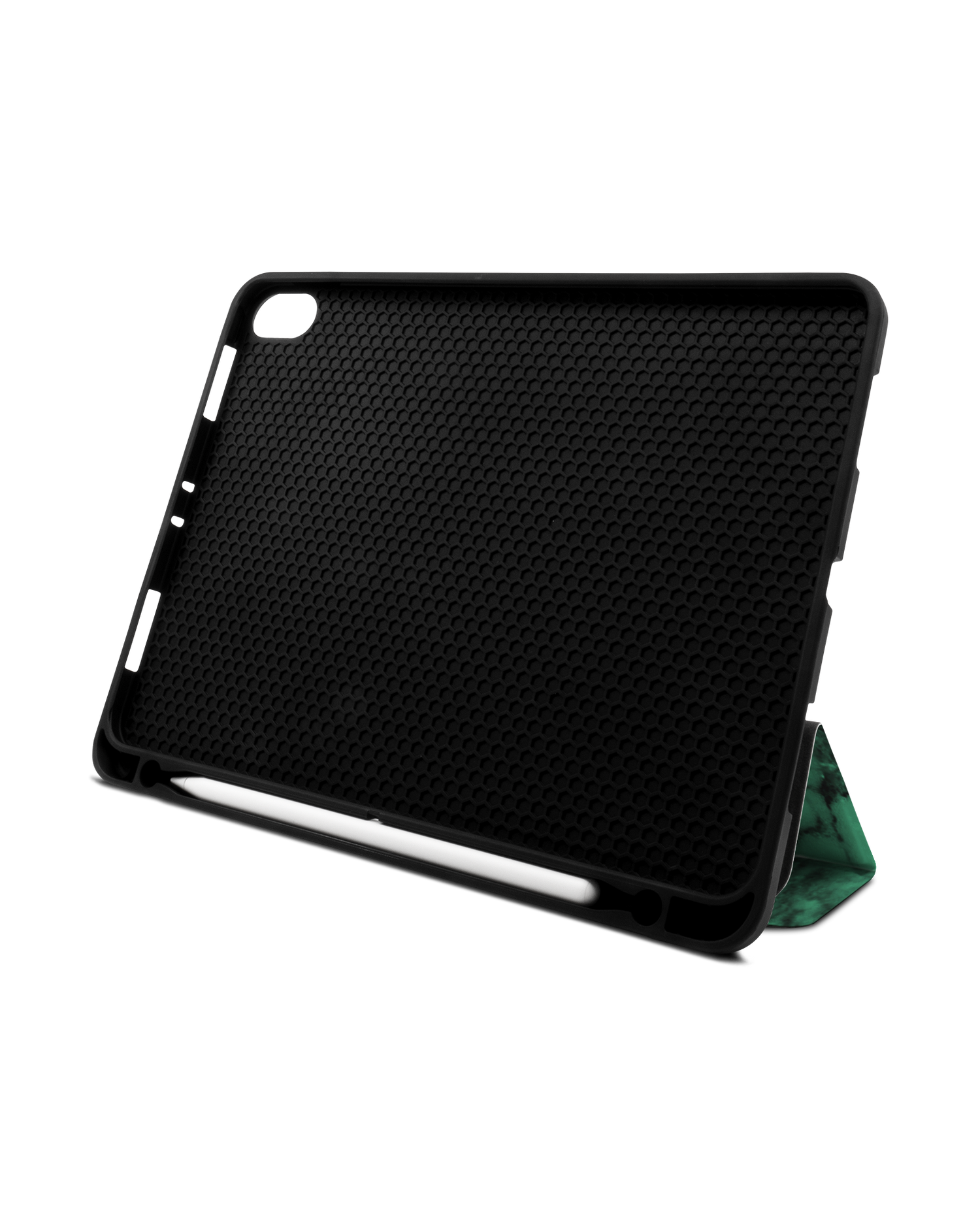 Green Marble iPad Hülle mit Stifthalter Apple iPad Pro 11'' (2018): Aufgestellt im Querformat von vorne