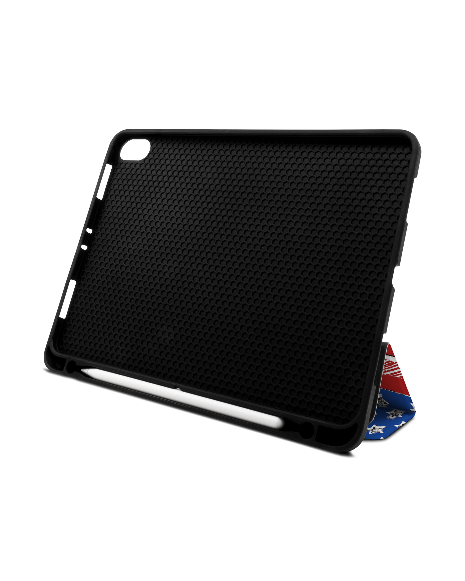American Flag Color iPad Hülle mit Stifthalter Apple iPad Pro 11'' (2018): Aufgestellt im Querformat von vorne