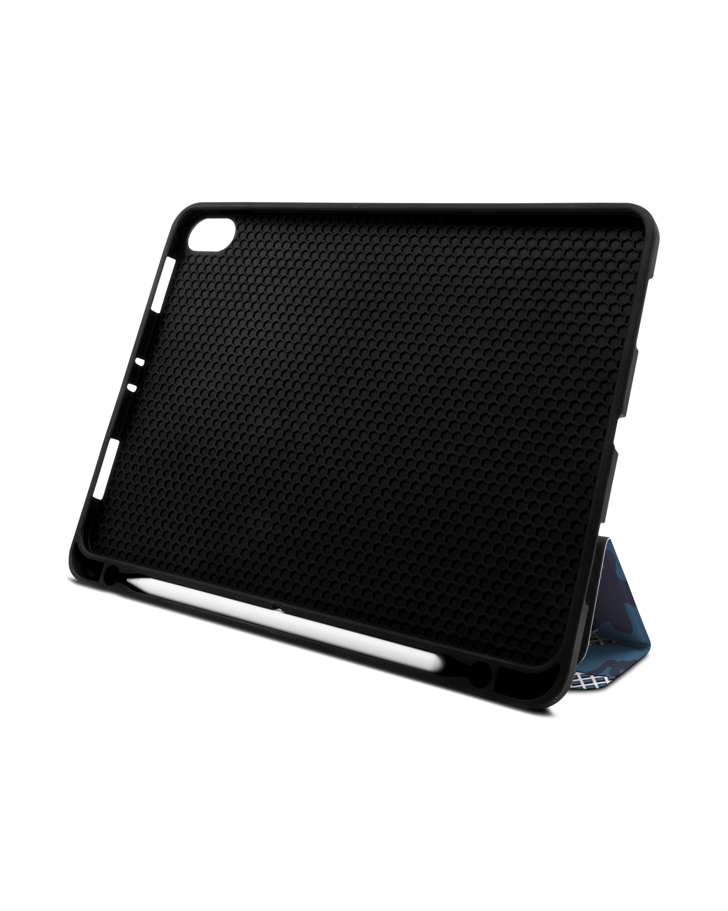 Fall Camo I iPad Hülle mit Stifthalter Apple iPad Pro 11'' (2018): Aufgestellt im Querformat von vorne