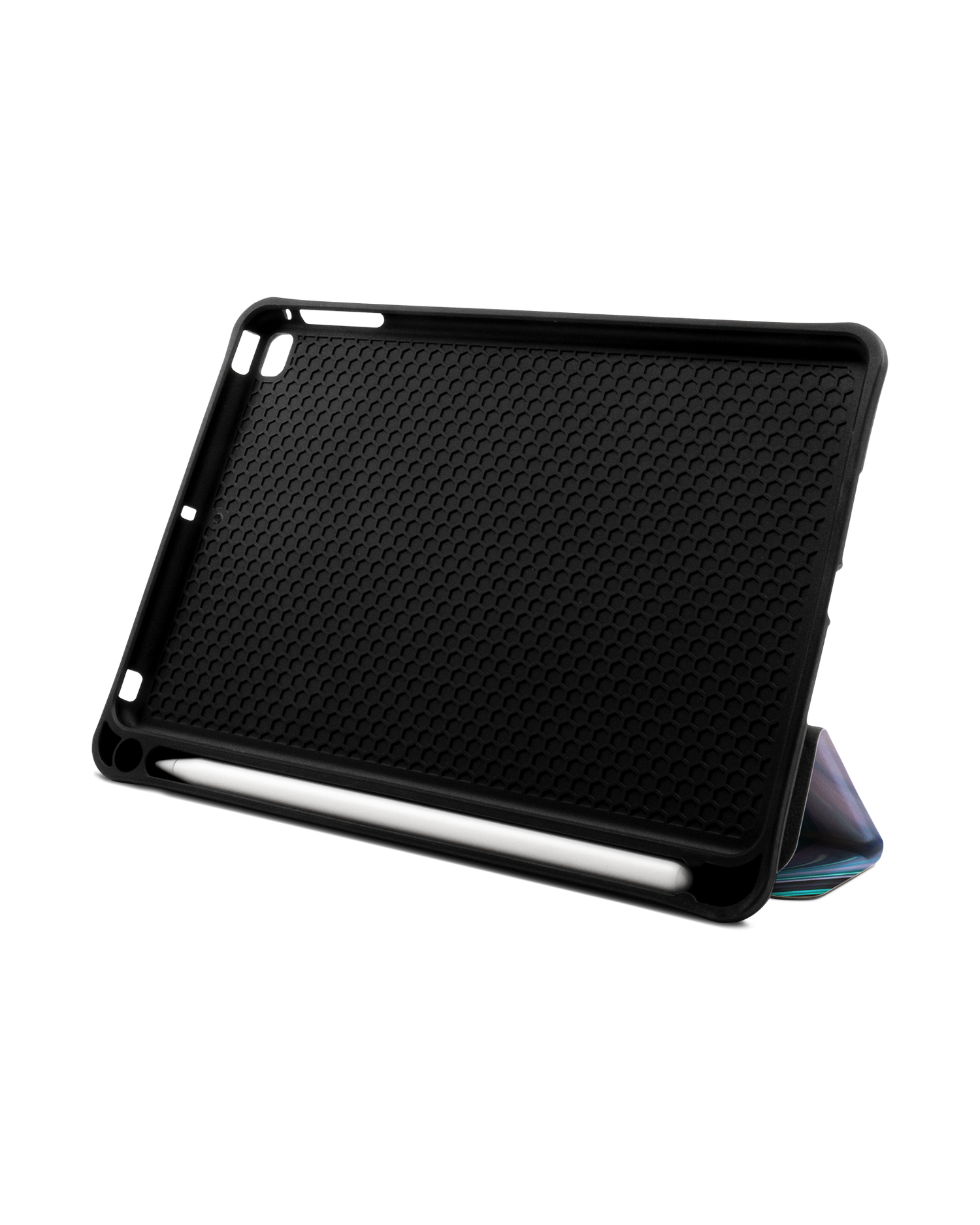Digital Swirl iPad Hülle mit Stifthalter Apple iPad mini 5 (2019): Aufgestellt im Querformat von vorne