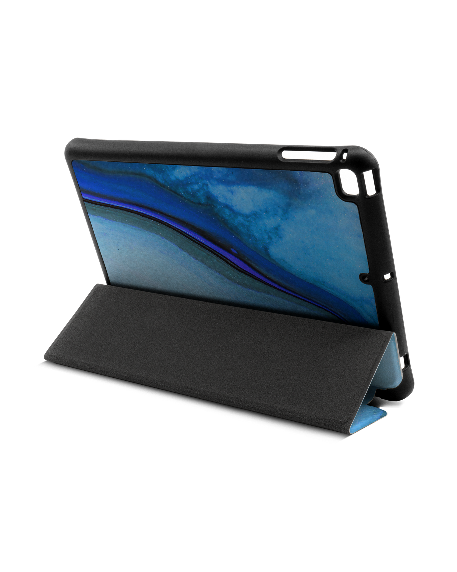 Cool Blues iPad Hülle mit Stifthalter Apple iPad mini 5 (2019): Aufgestellt im Querformat von hinten