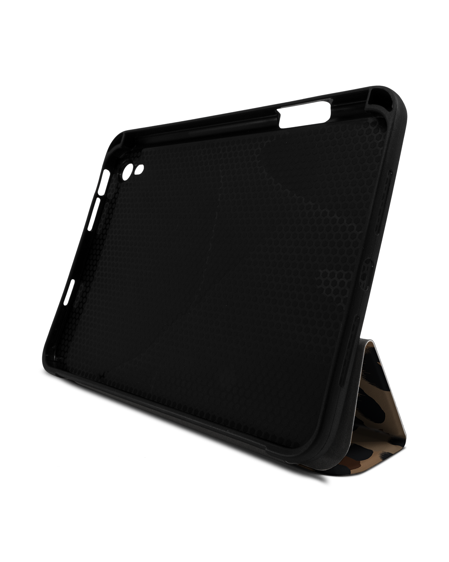Leopard Repeat iPad Hülle mit Stifthalter Apple iPad mini 6 (2021): Aufgestellt im Querformat von vorne