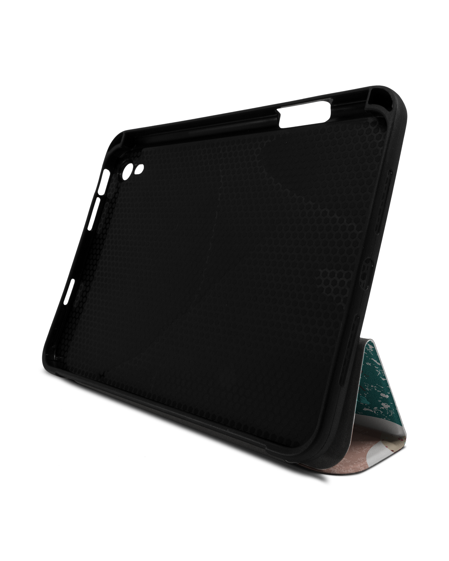 Scattered Shapes iPad Hülle mit Stifthalter Apple iPad mini 6 (2021): Aufgestellt im Querformat von vorne