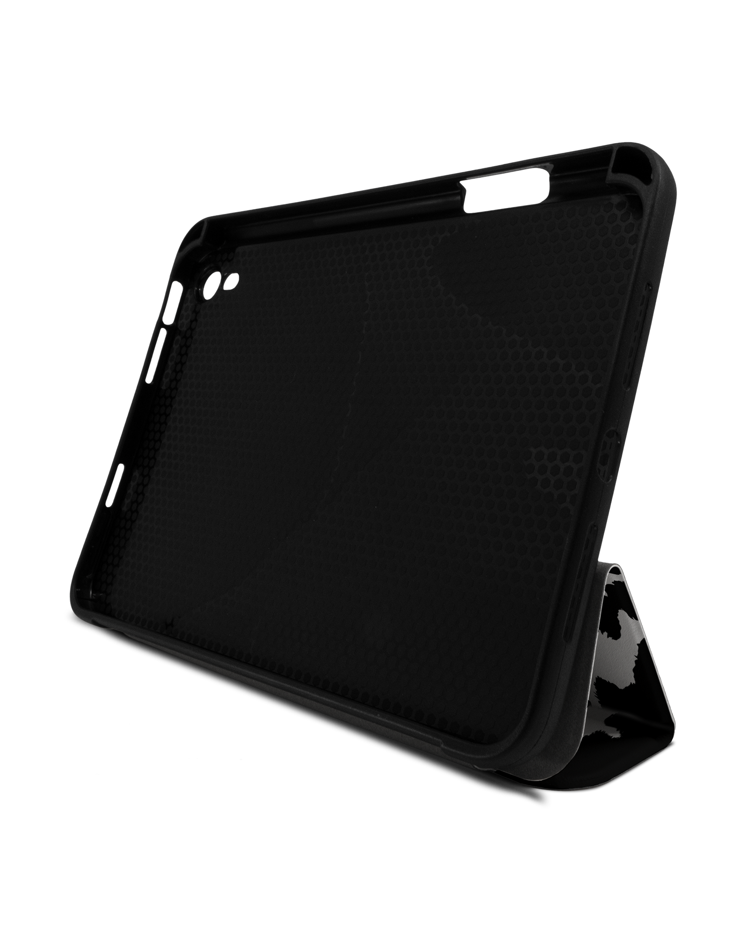 Cow Print iPad Hülle mit Stifthalter Apple iPad mini 6 (2021): Aufgestellt im Querformat von vorne