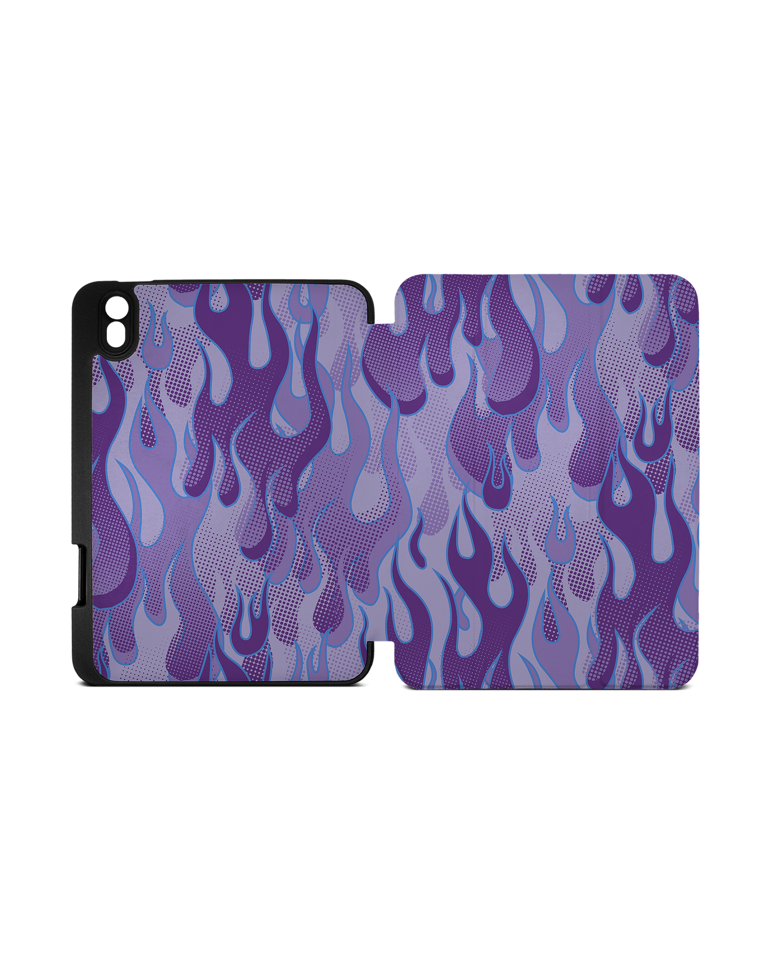 Purple Flames iPad Hülle mit Stifthalter Apple iPad mini 6 (2021): Geöffnet Außenansicht