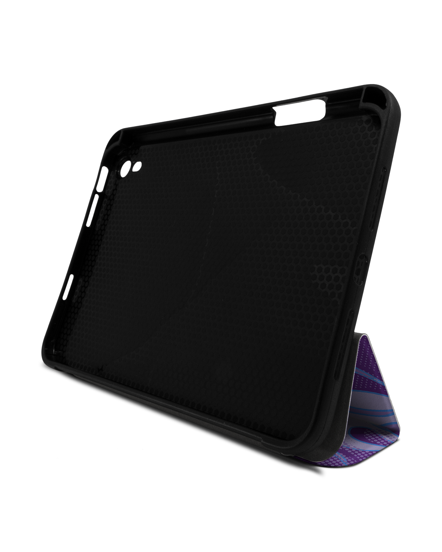 Purple Flames iPad Hülle mit Stifthalter Apple iPad mini 6 (2021): Aufgestellt im Querformat von vorne