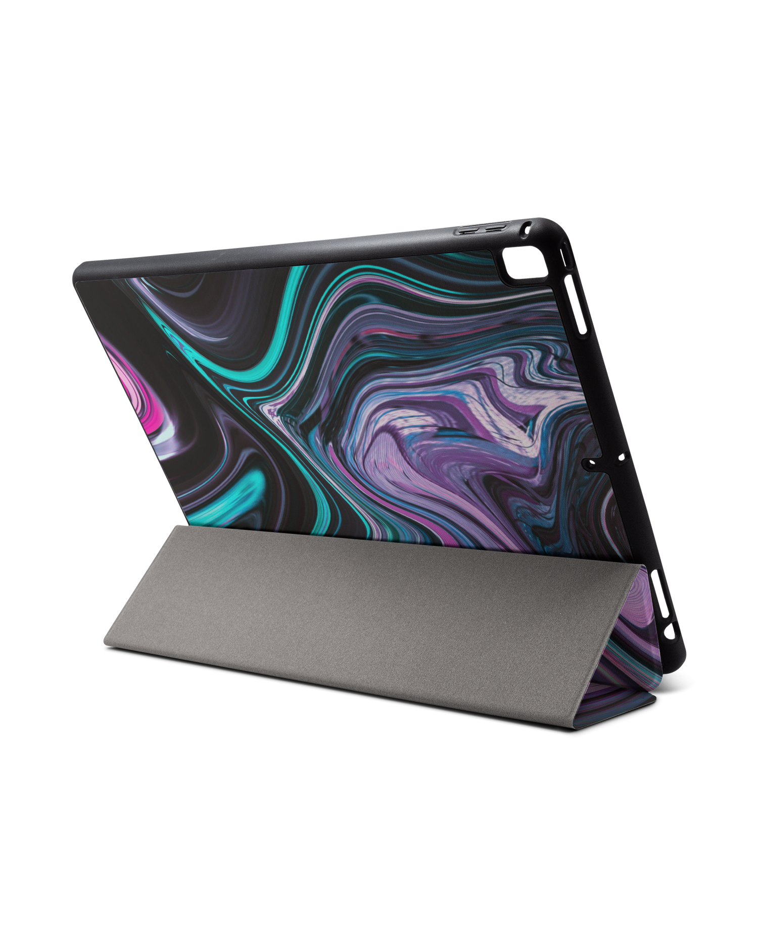 Digital Swirl iPad Hülle mit Stifthalter für Apple iPad Pro 2 12.9'' (2017): Aufgestellt im Querformat von hinten