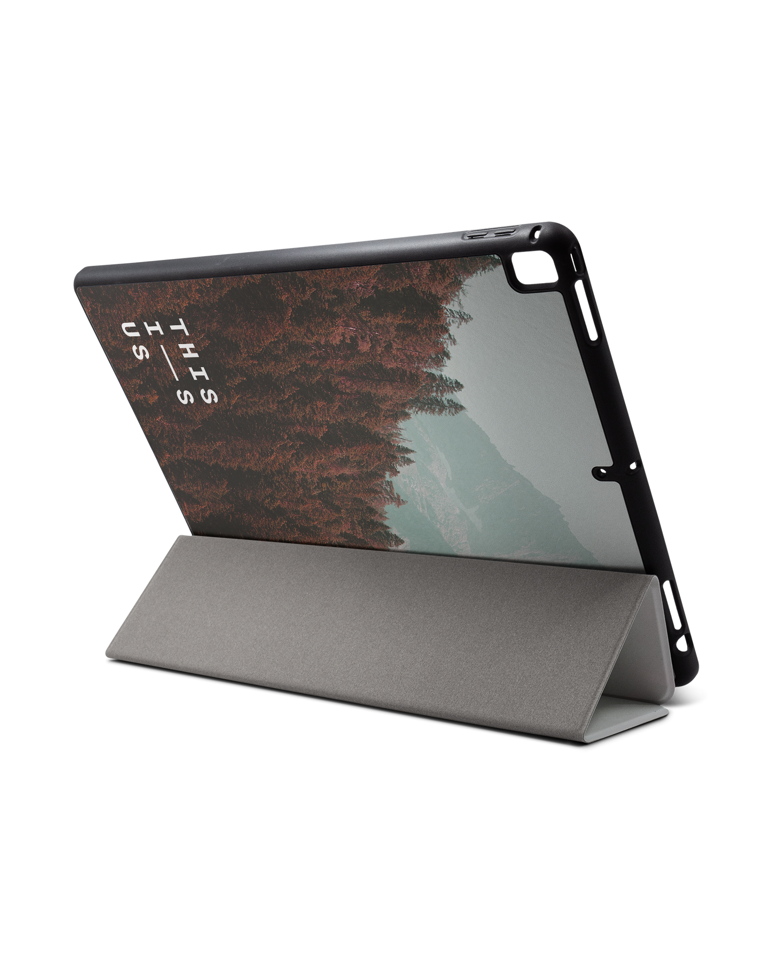 Into the Woods iPad Hülle mit Stifthalter für Apple iPad Pro 2 12.9'' (2017): Aufgestellt im Querformat von hinten