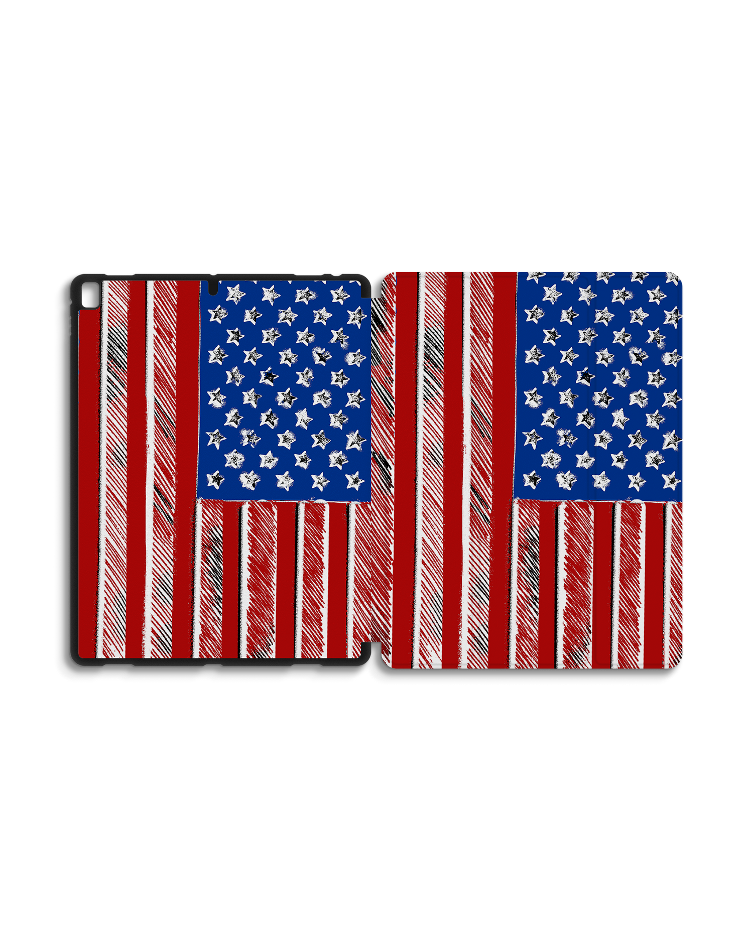 American Flag Color iPad Hülle mit Stifthalter für Apple iPad Pro 2 12.9'' (2017): Geöffnet Außenansicht