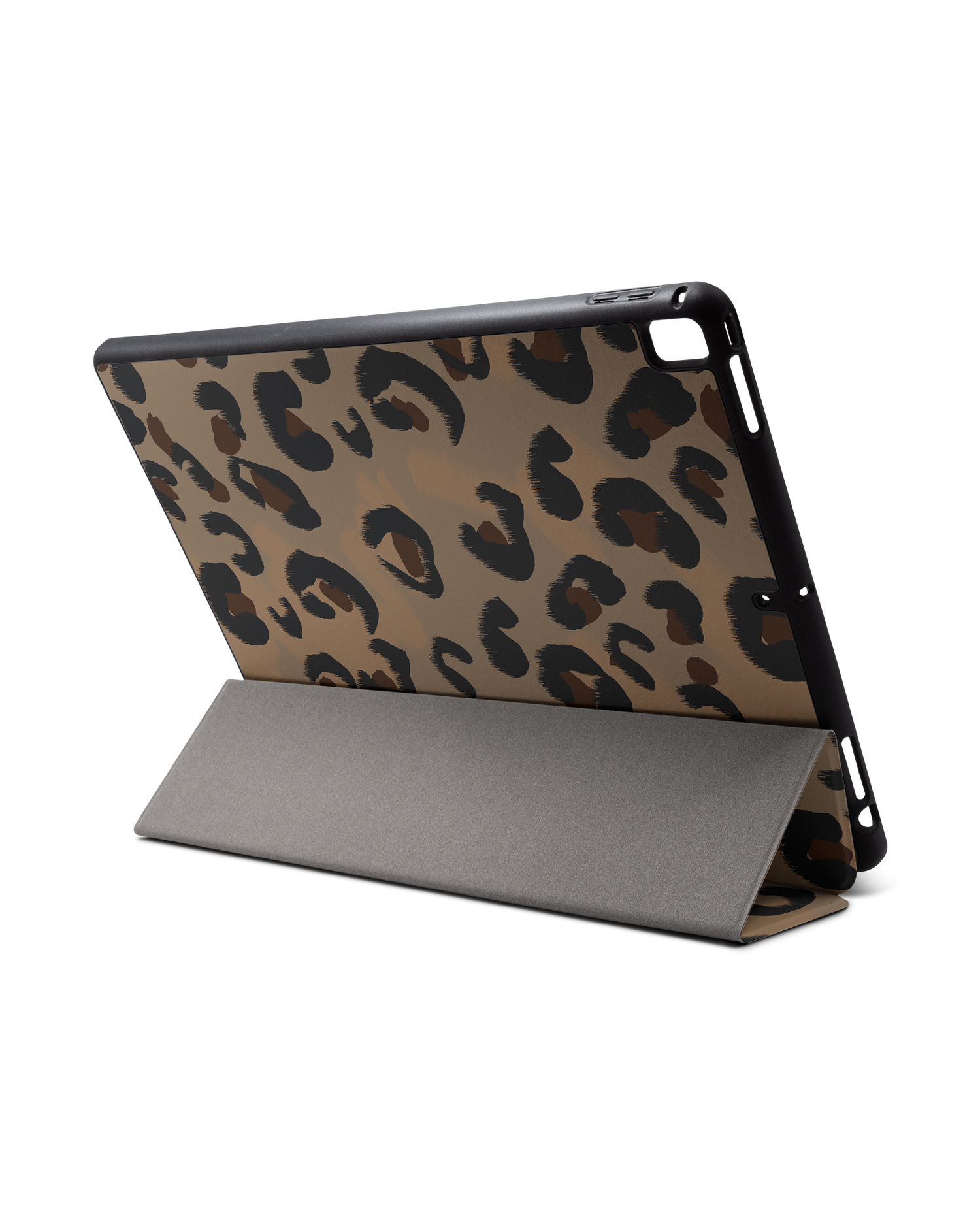 Leopard Repeat iPad Hülle mit Stifthalter für Apple iPad Pro 2 12.9'' (2017): Aufgestellt im Querformat von hinten