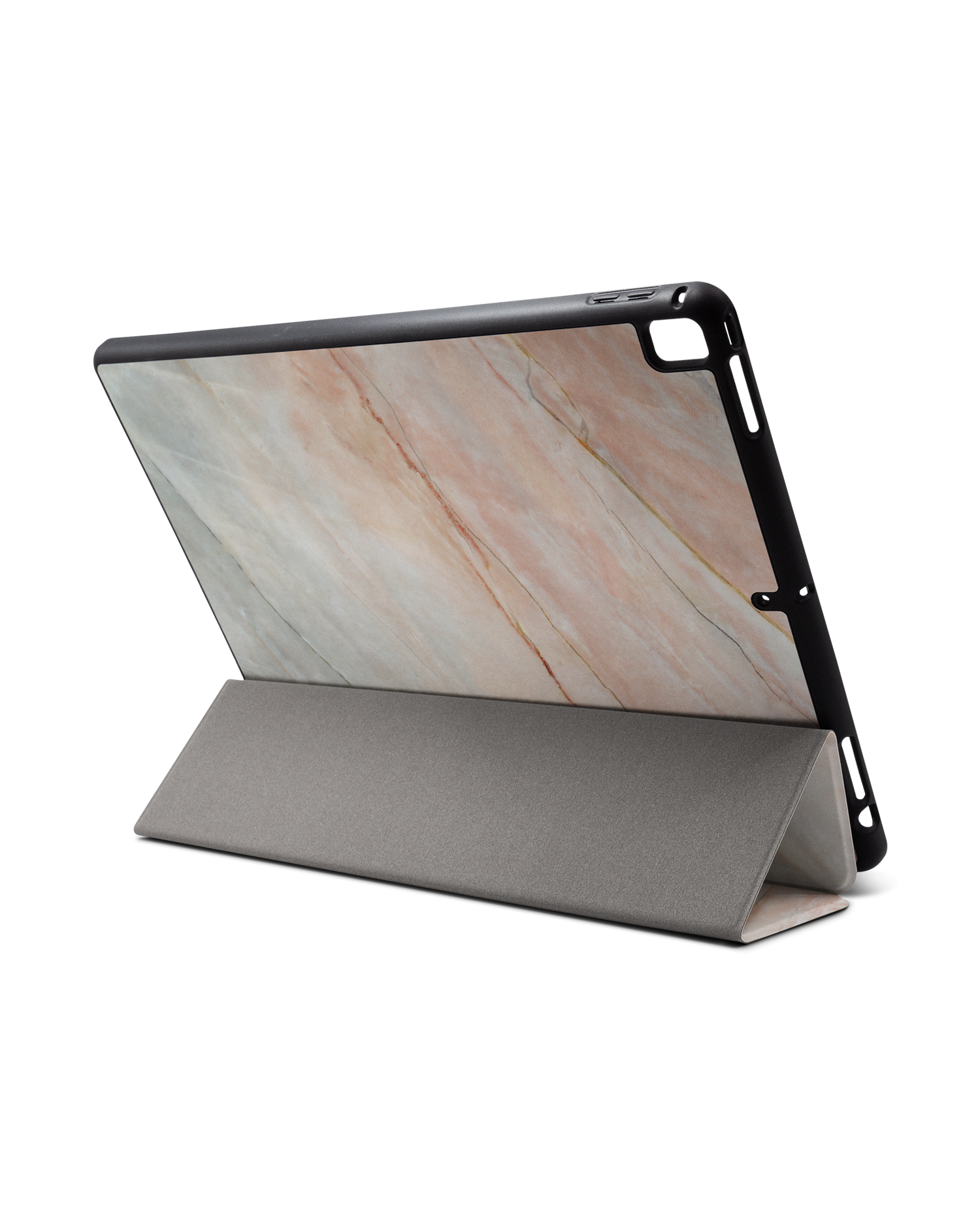 Mother of Pearl Marble iPad Hülle mit Stifthalter für Apple iPad Pro 2 12.9'' (2017): Aufgestellt im Querformat von hinten