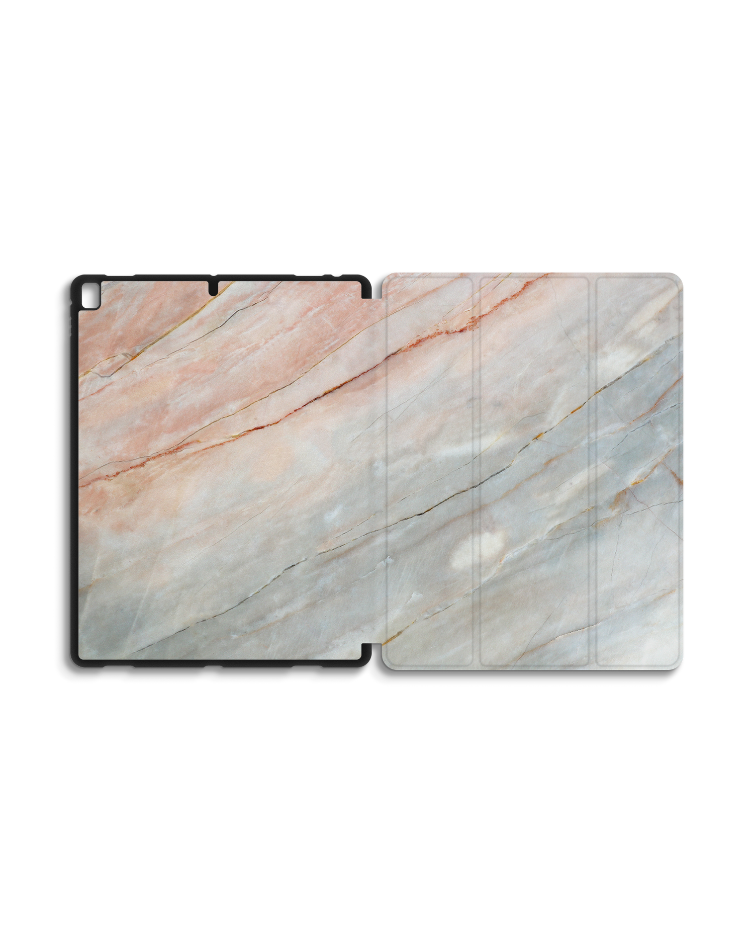 Mother of Pearl Marble iPad Hülle mit Stifthalter für Apple iPad Pro 2 12.9'' (2017): Geöffnet Außenansicht