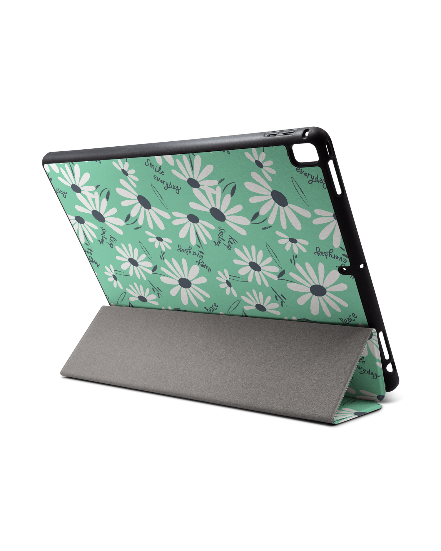 Positive Daisies iPad Hülle mit Stifthalter für Apple iPad Pro 2 12.9'' (2017): Aufgestellt im Querformat von hinten