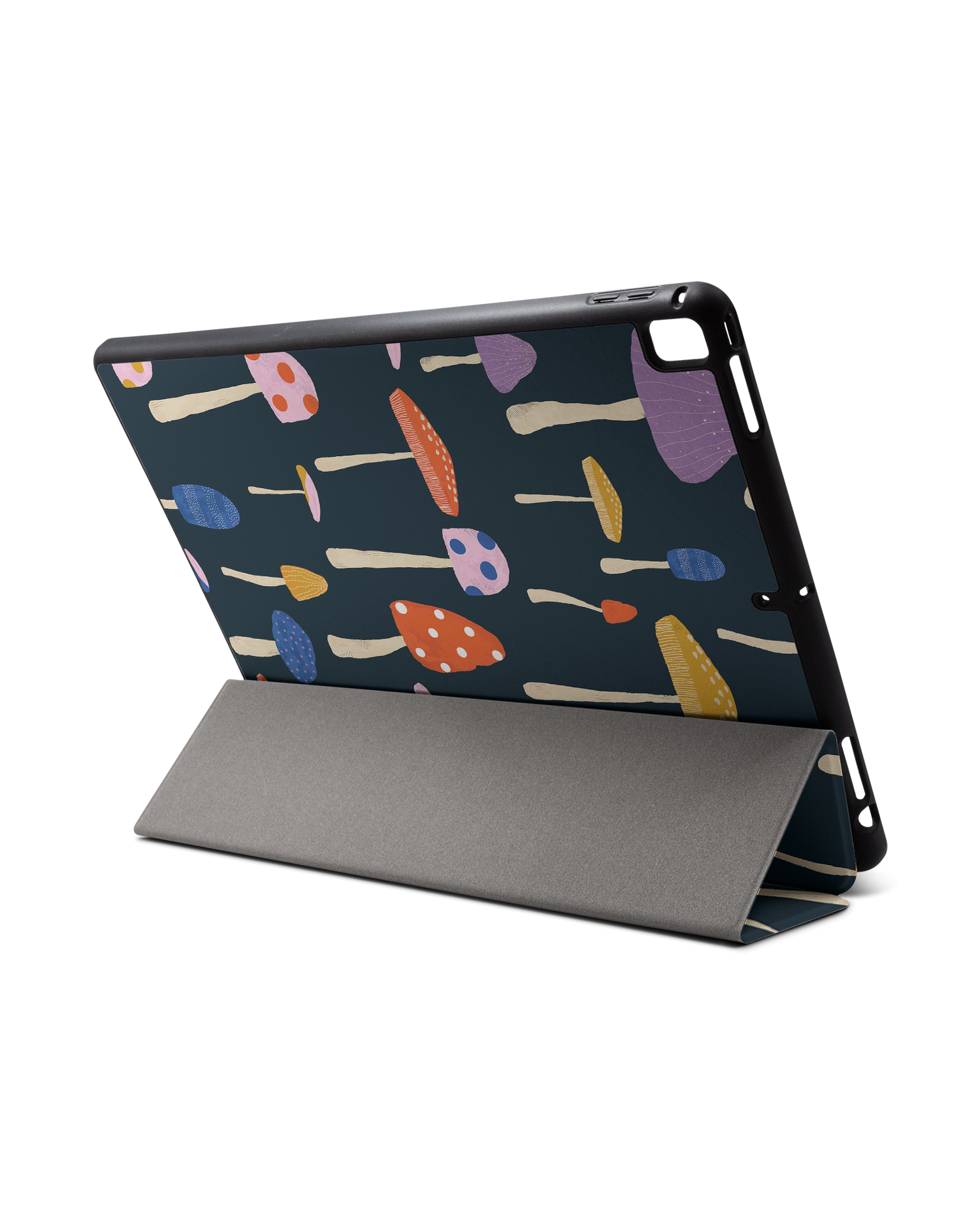 Mushroom Delights iPad Hülle mit Stifthalter für Apple iPad Pro 2 12.9'' (2017): Aufgestellt im Querformat von hinten