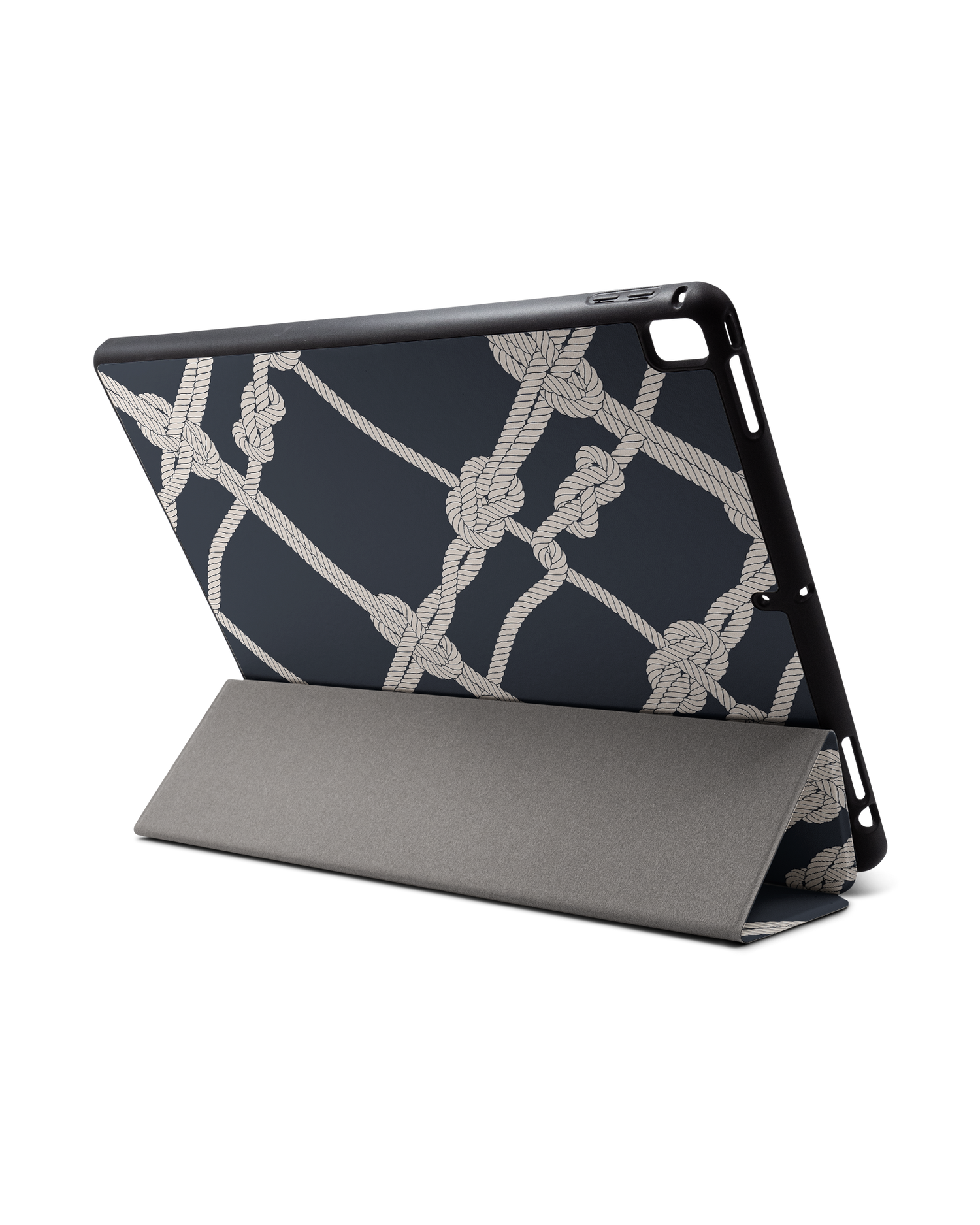 Nautical Knots iPad Hülle mit Stifthalter für Apple iPad Pro 2 12.9'' (2017): Aufgestellt im Querformat von hinten