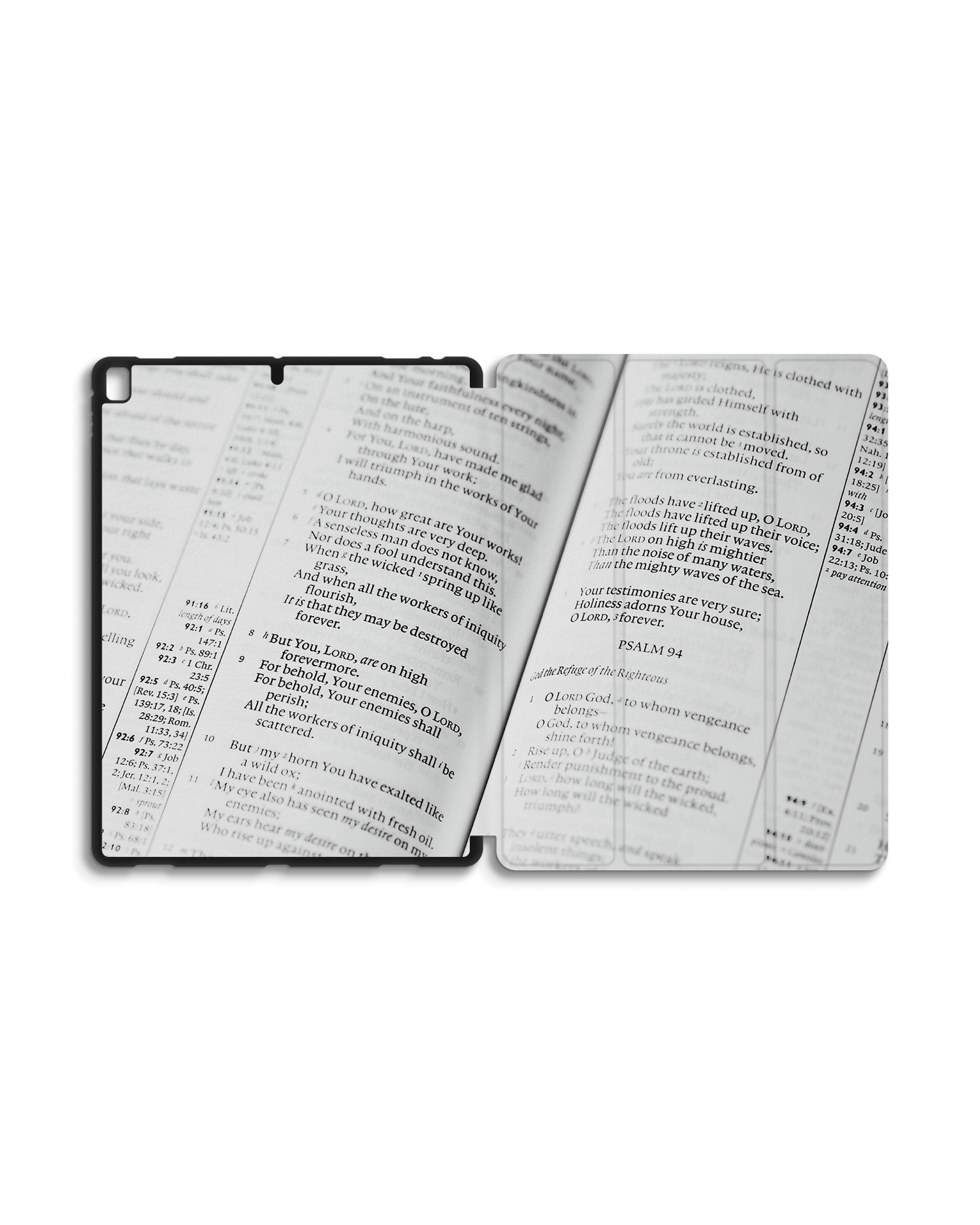 Bible Verse iPad Hülle mit Stifthalter für Apple iPad Pro 2 12.9'' (2017): Geöffnet Außenansicht