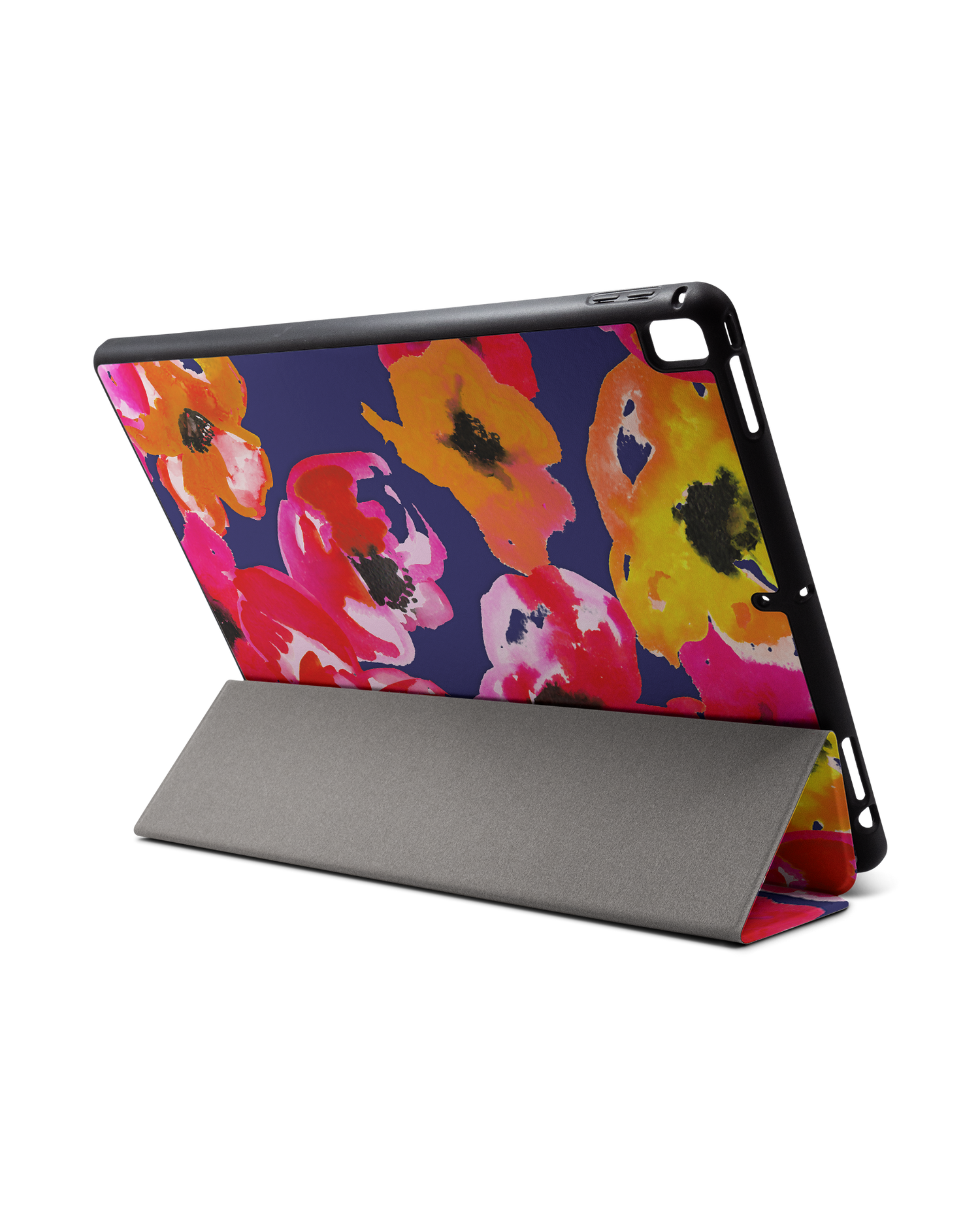 Painted Poppies iPad Hülle mit Stifthalter für Apple iPad Pro 2 12.9'' (2017): Aufgestellt im Querformat von hinten