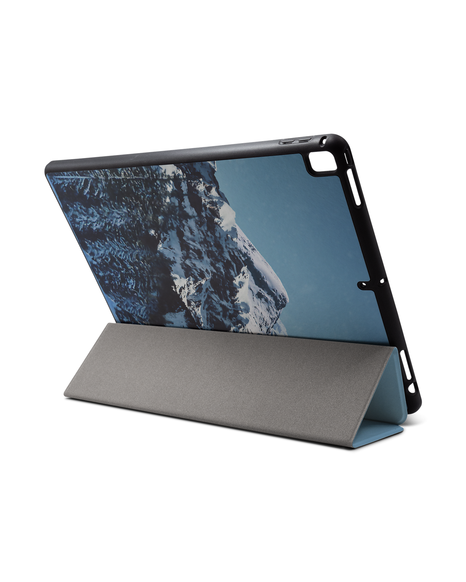 Winter Landscape iPad Hülle mit Stifthalter für Apple iPad Pro 2 12.9'' (2017): Aufgestellt im Querformat von hinten