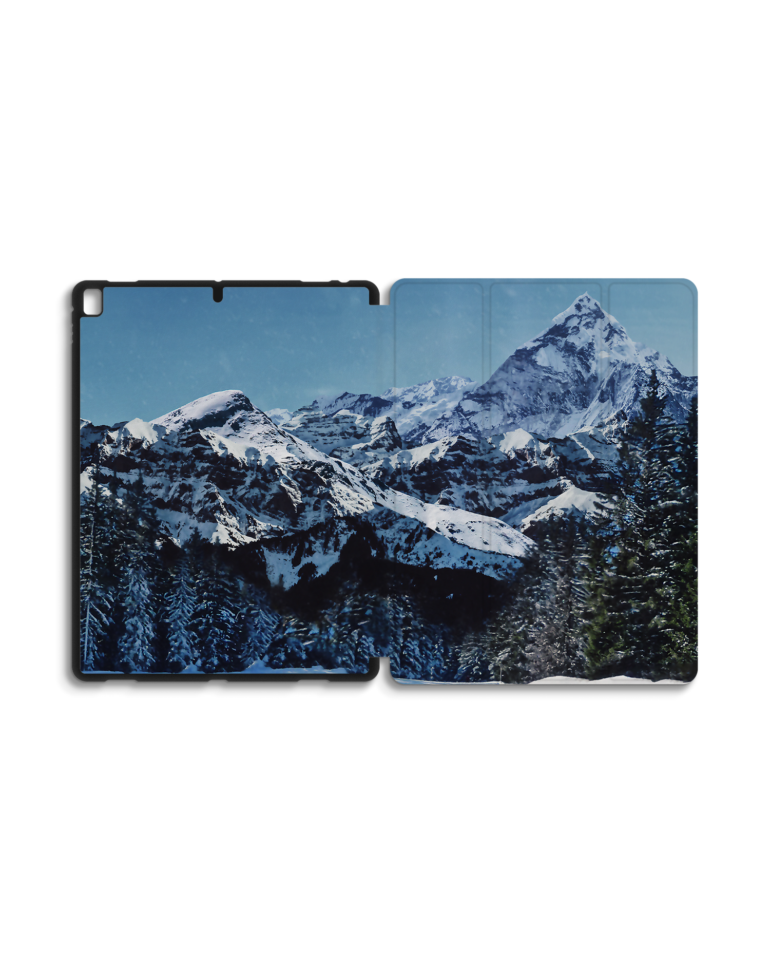 Winter Landscape iPad Hülle mit Stifthalter für Apple iPad Pro 2 12.9'' (2017): Geöffnet Außenansicht