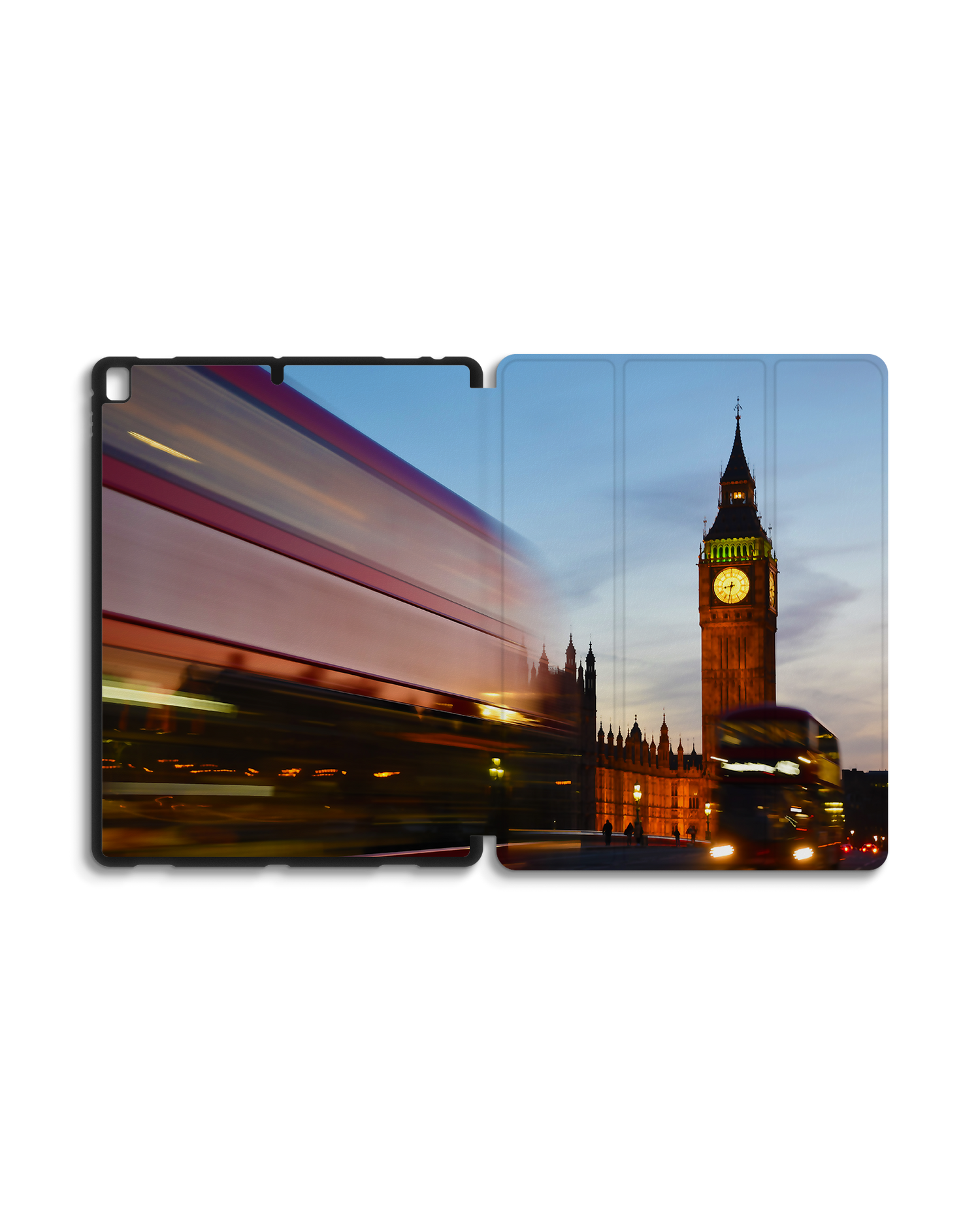 London iPad Hülle mit Stifthalter für Apple iPad Pro 2 12.9'' (2017): Geöffnet Außenansicht