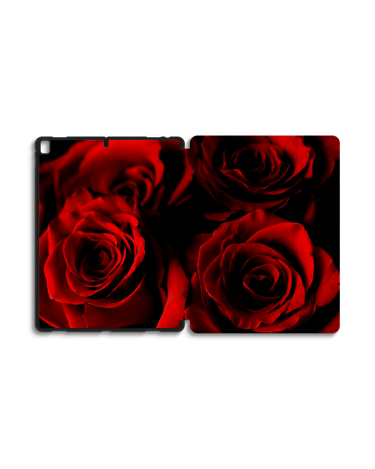 Red Roses iPad Hülle mit Stifthalter für Apple iPad Pro 2 12.9'' (2017): Geöffnet Außenansicht