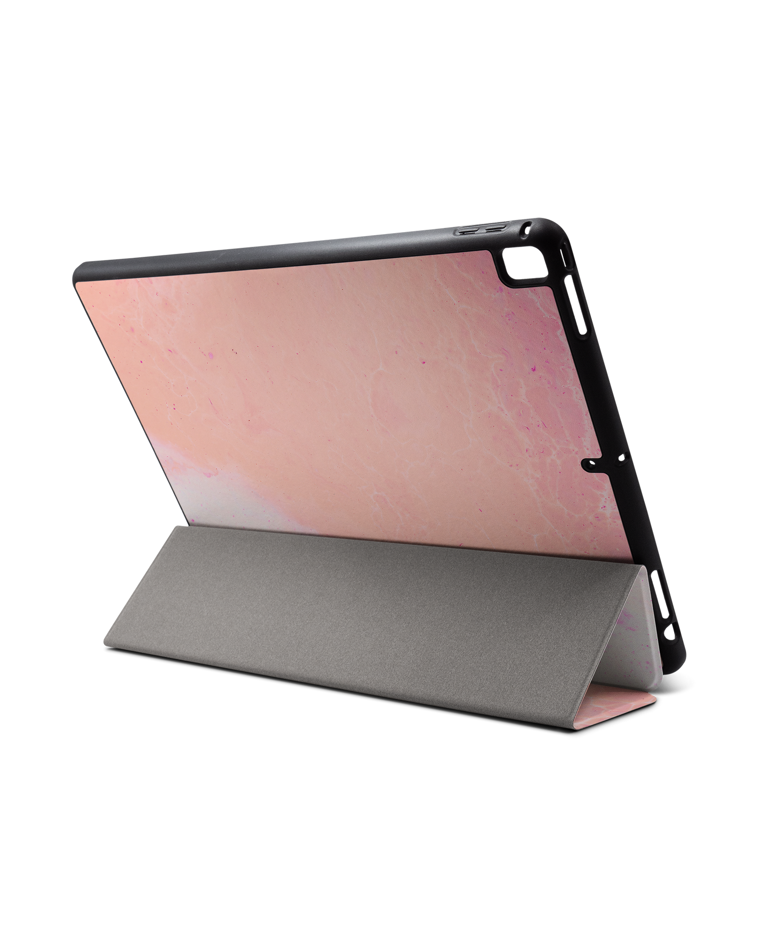 Peaches & Cream Marble iPad Hülle mit Stifthalter für Apple iPad Pro 2 12.9'' (2017): Aufgestellt im Querformat von hinten