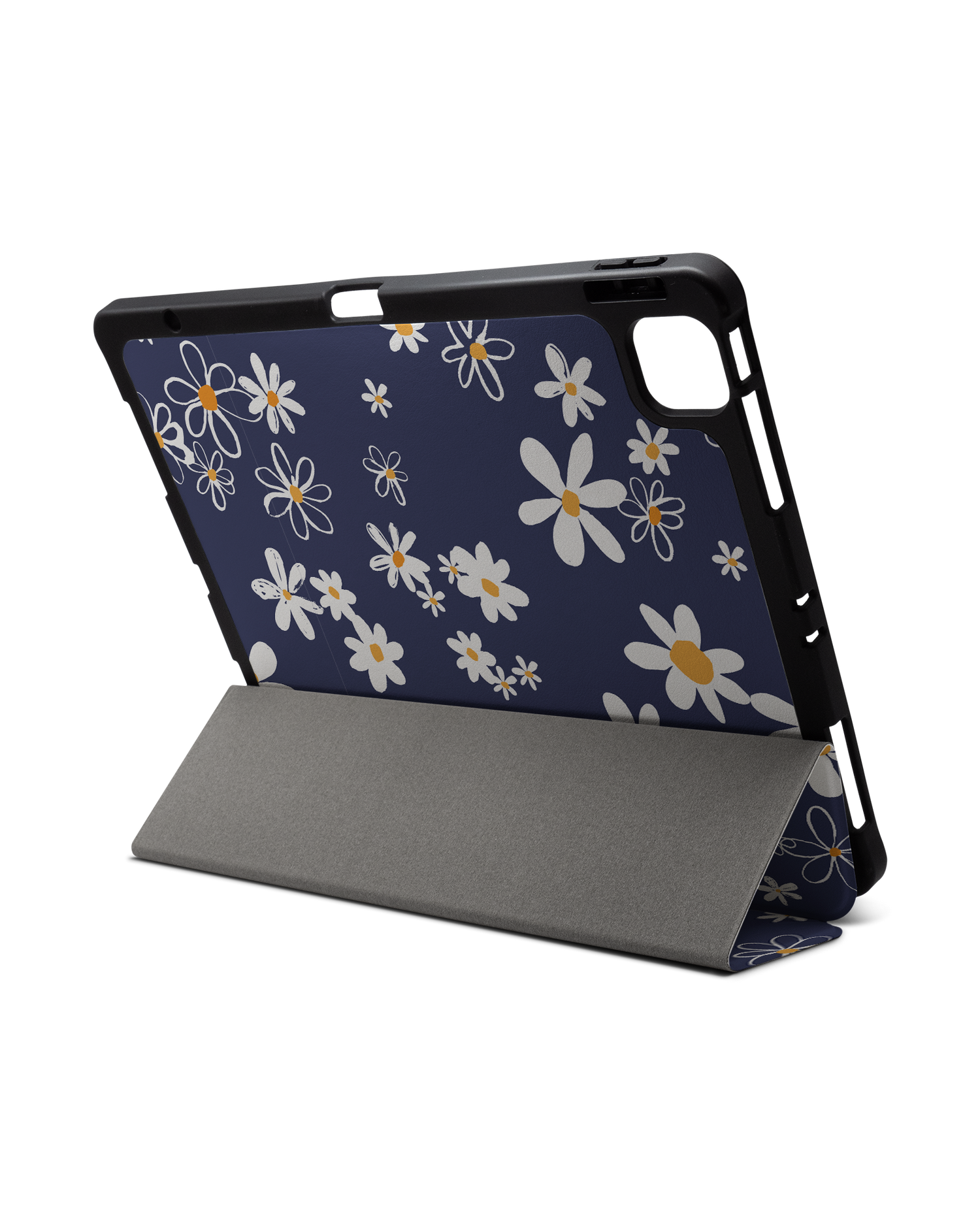 Navy Daisies iPad Hülle mit Stifthalter für Apple iPad Pro 6 12.9
