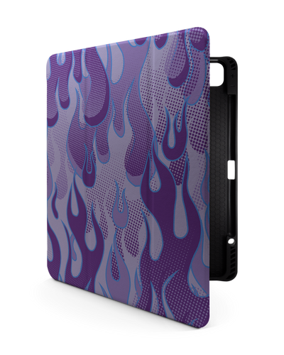 Purple Flames iPad Hülle mit Stifthalter für Apple iPad Pro 6 12.9" (2022), Apple iPad Pro 5 12.9" (2021), Apple iPad Pro 4 12.9" (2020)