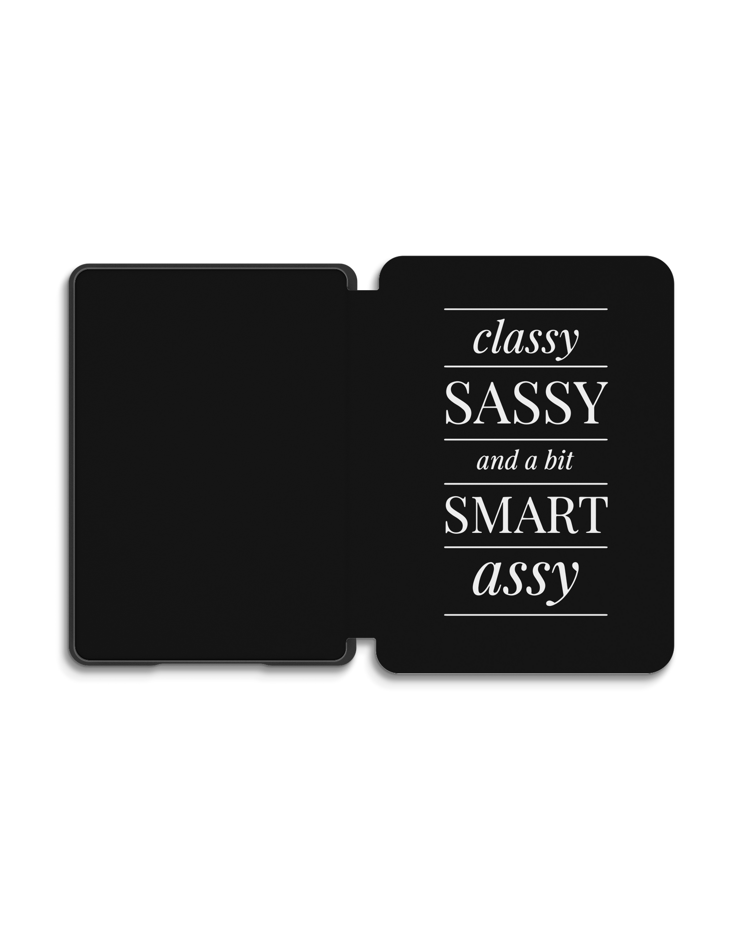 Classy Sassy eBook Reader Smart Case für Amazon New Kindle (2019): Geöffnet Außenansicht