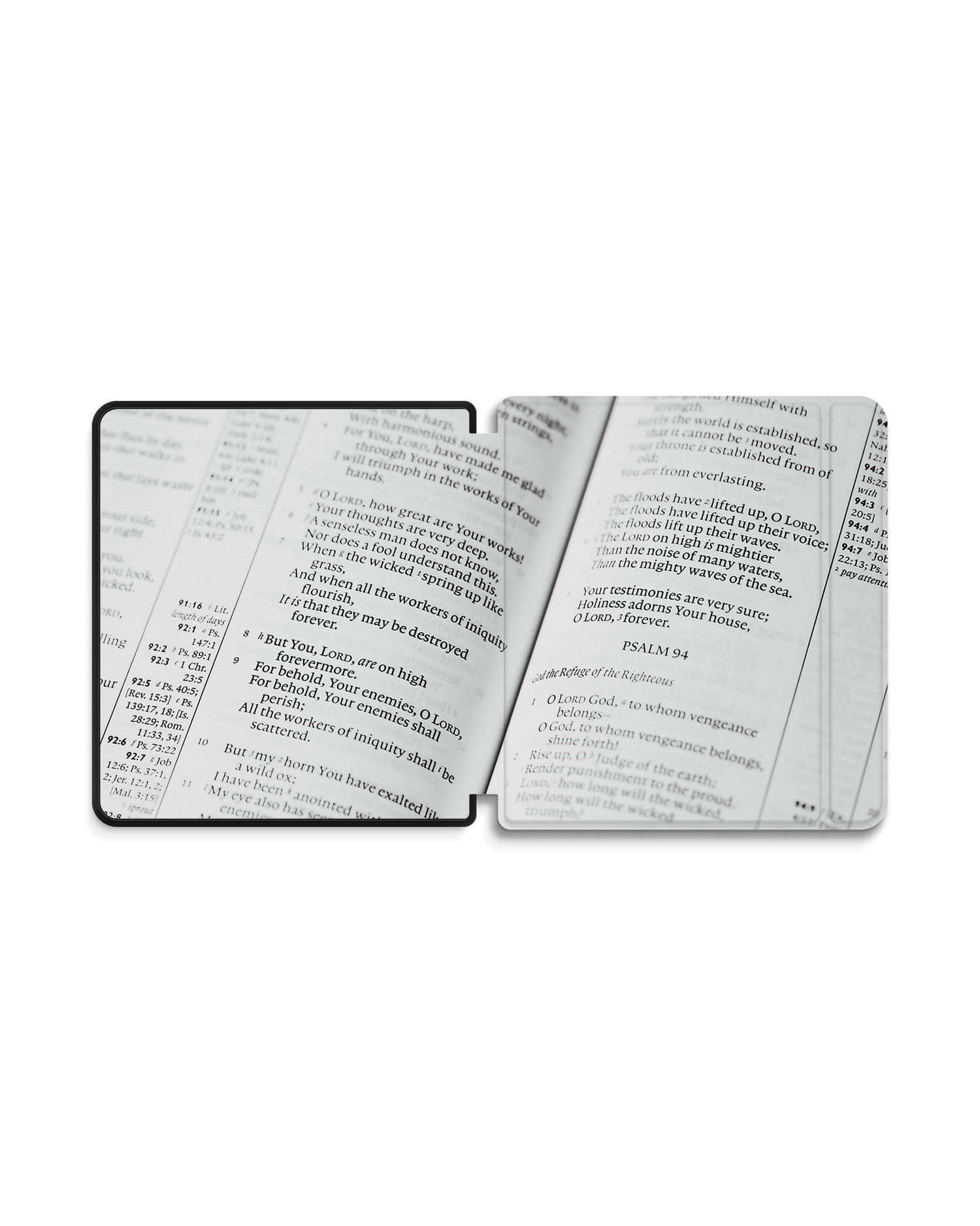 Bible Verse eBook Reader Smart Case für tolino epos 2: Geöffnet Außenansicht