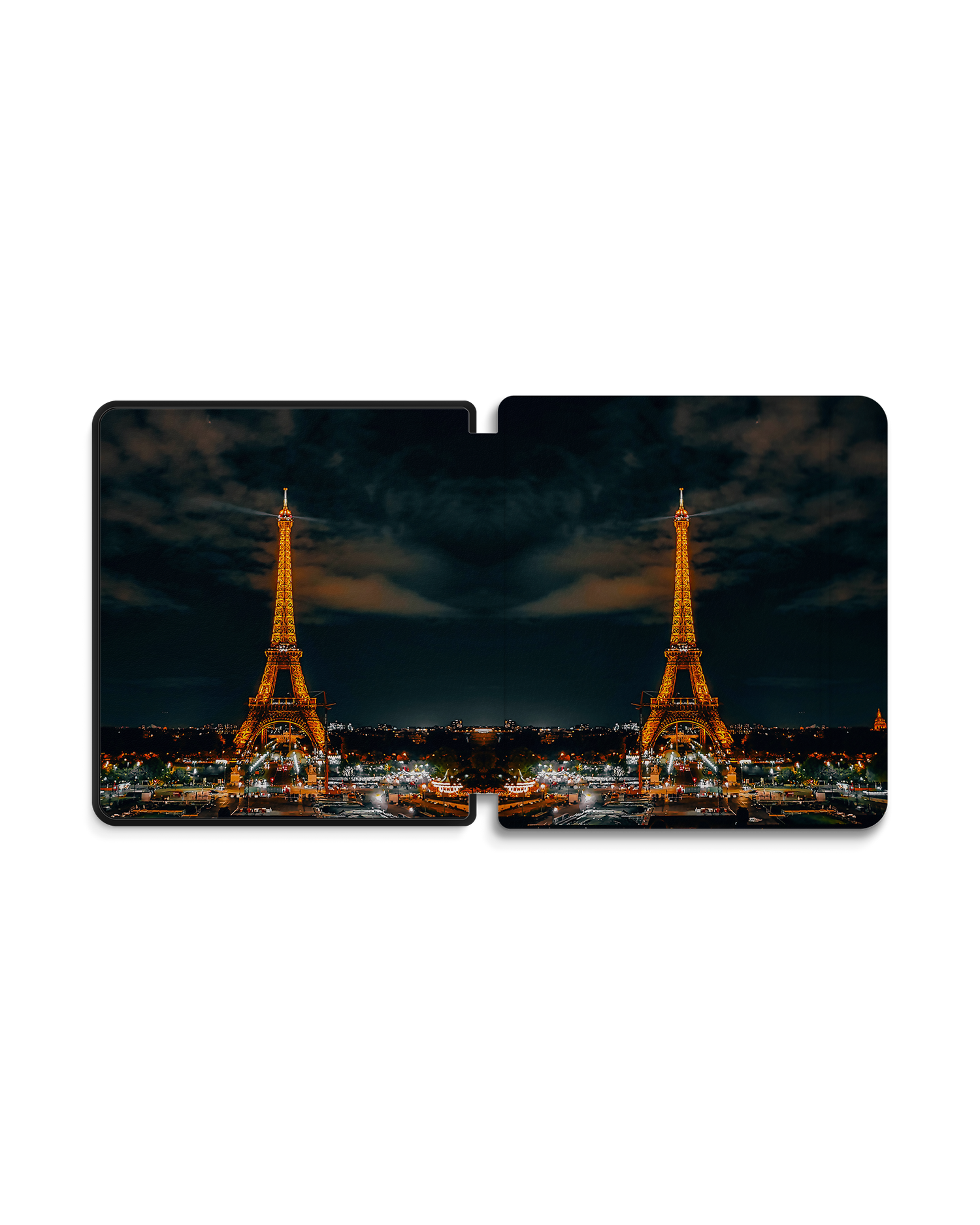 Eiffel Tower By Night eBook Reader Smart Case für tolino epos 2: Geöffnet Außenansicht