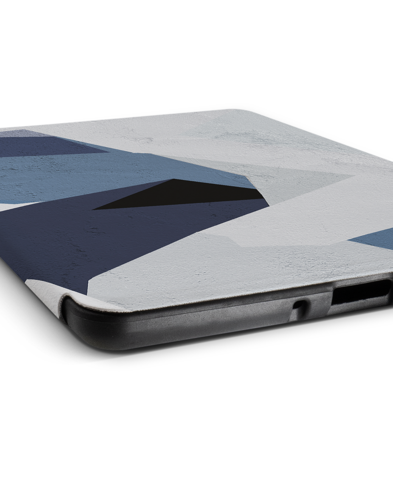 Geometric Camo Blue eBook-Reader Smart Case für Amazon Kindle Paperwhite 5 (2021), Amazon Kindle Paperwhite 5 Signature Edition (2021): Liegend
