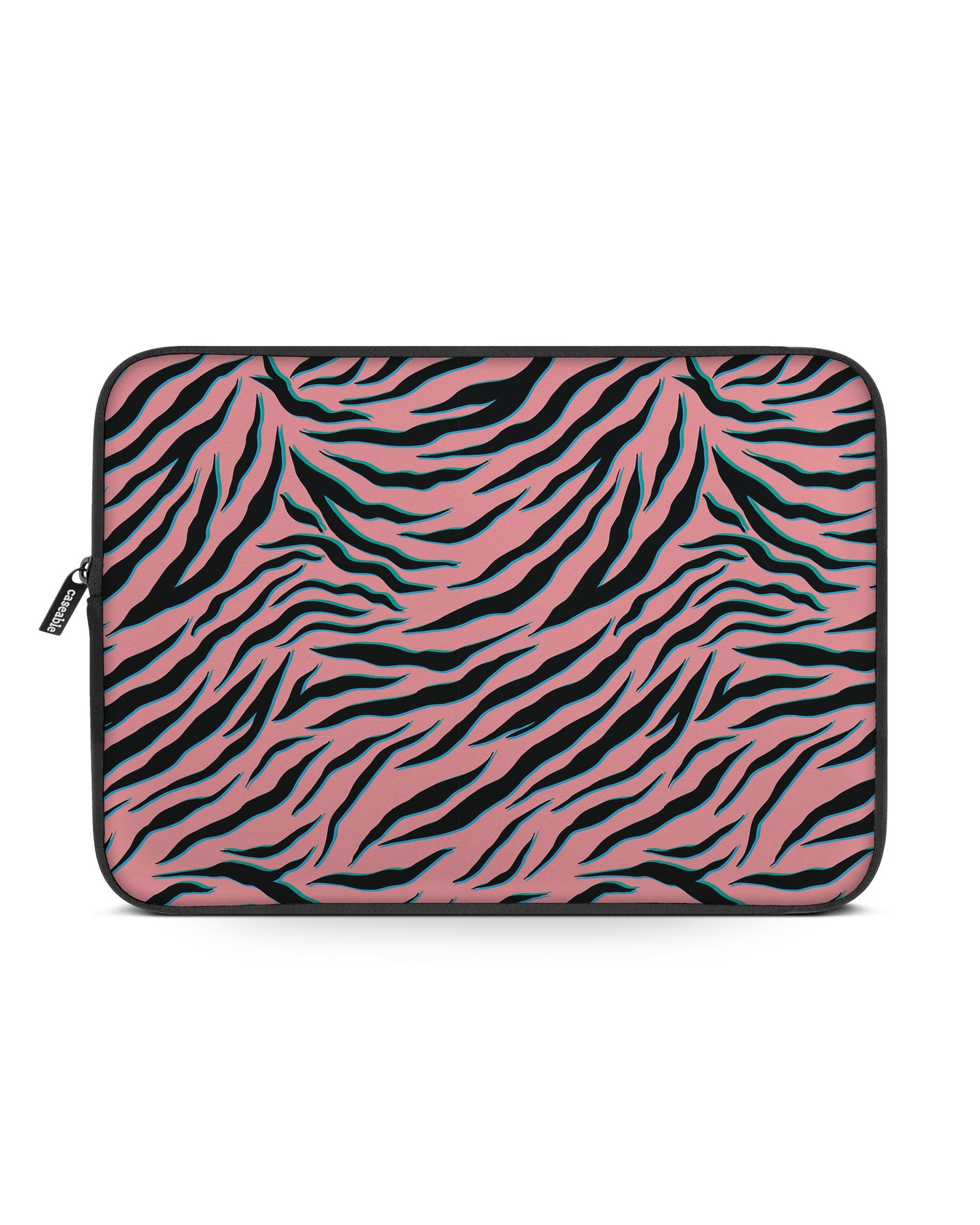 Pink Zebra Laptophülle 16 Zoll: Vorderansicht