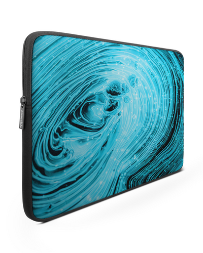 Turquoise Ripples Laptophülle 16 Zoll