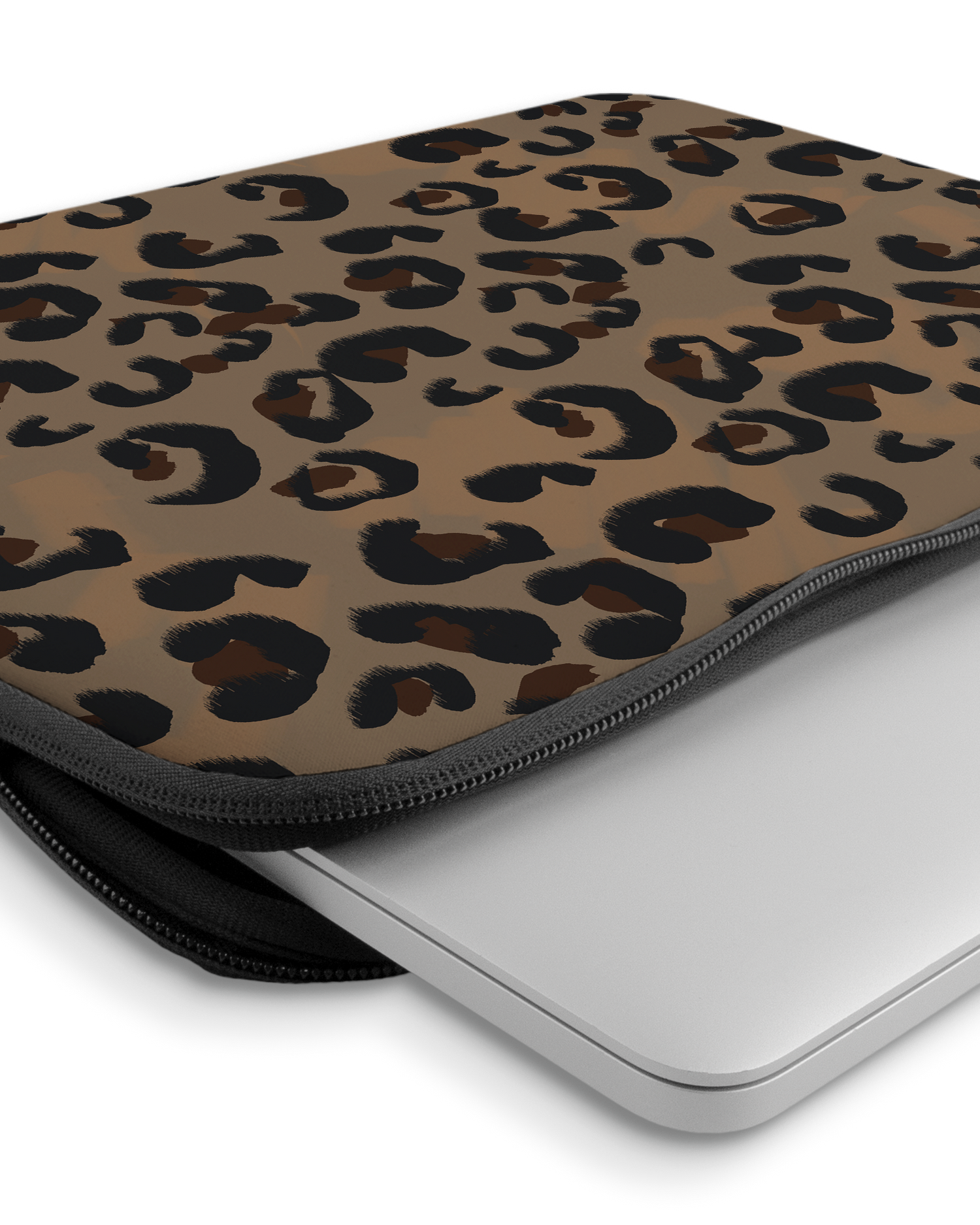 Leopard Repeat Laptophülle 14-15 Zoll mit Gerät im Inneren