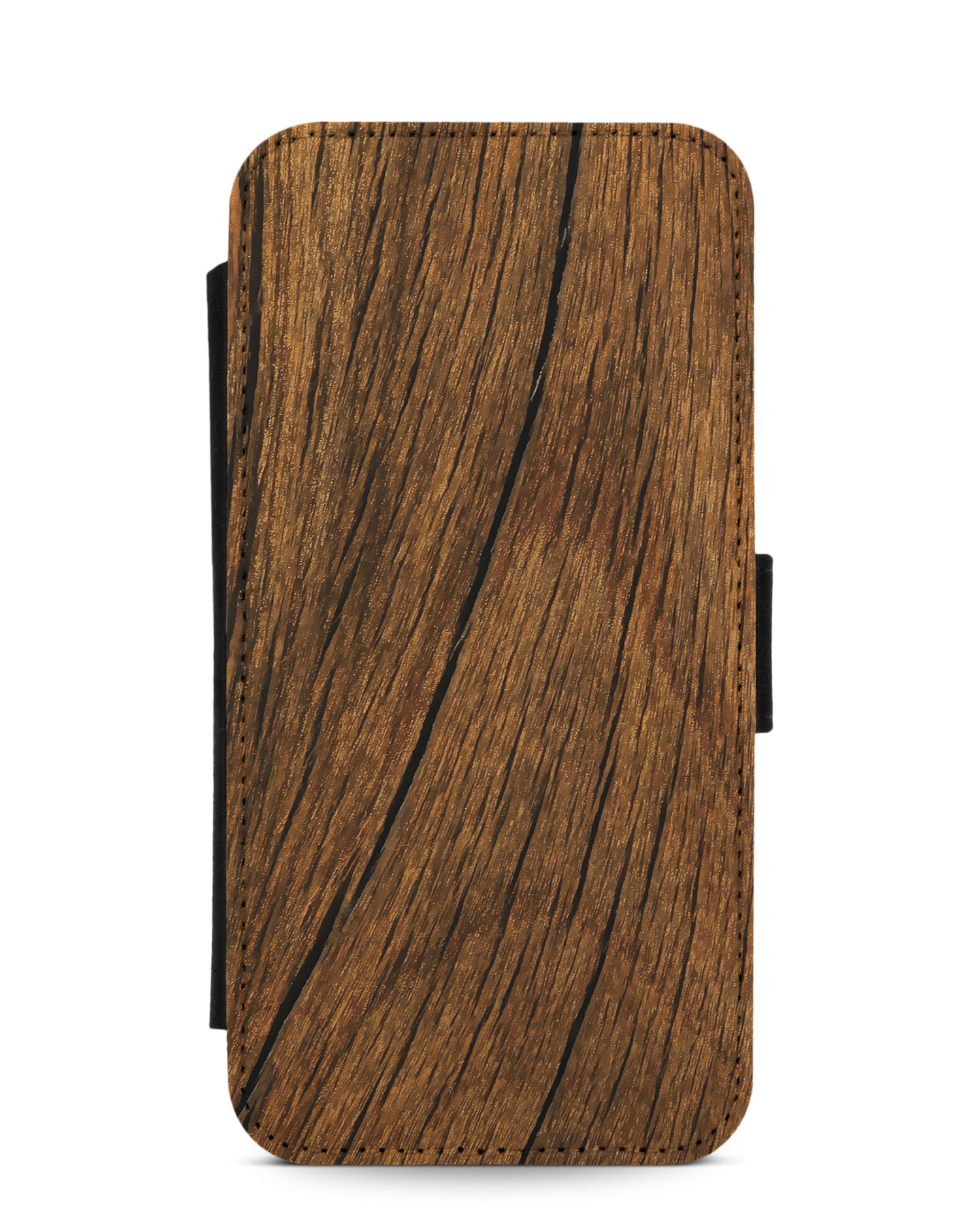Wood Handy Klapphülle Apple iPhone 12, Apple iPhone 12 Pro: Vorderansicht