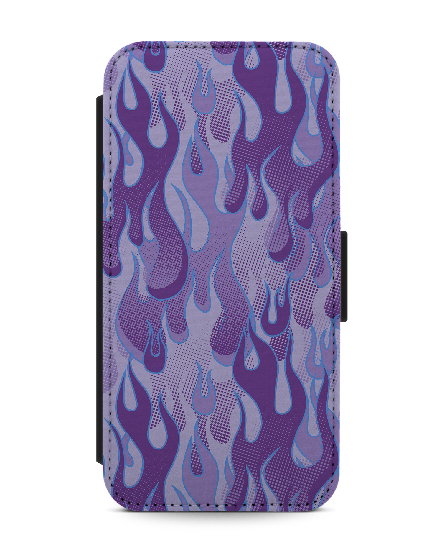 Purple Flames Handy Klapphülle Apple iPhone 13 Pro: Vorderansicht