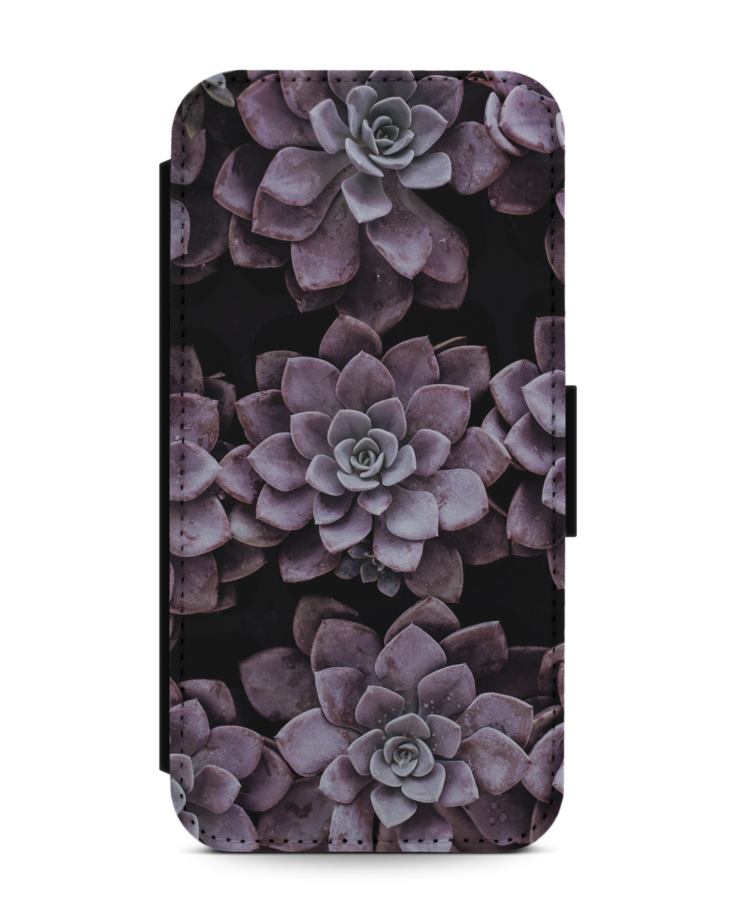 Purple Succulents Handy Klapphülle Apple iPhone 13 mini: Vorderansicht