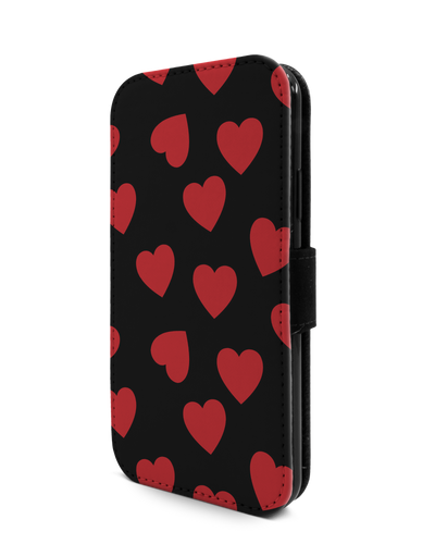 Repeating Hearts Handy Klapphülle Apple iPhone X, Apple iPhone XS