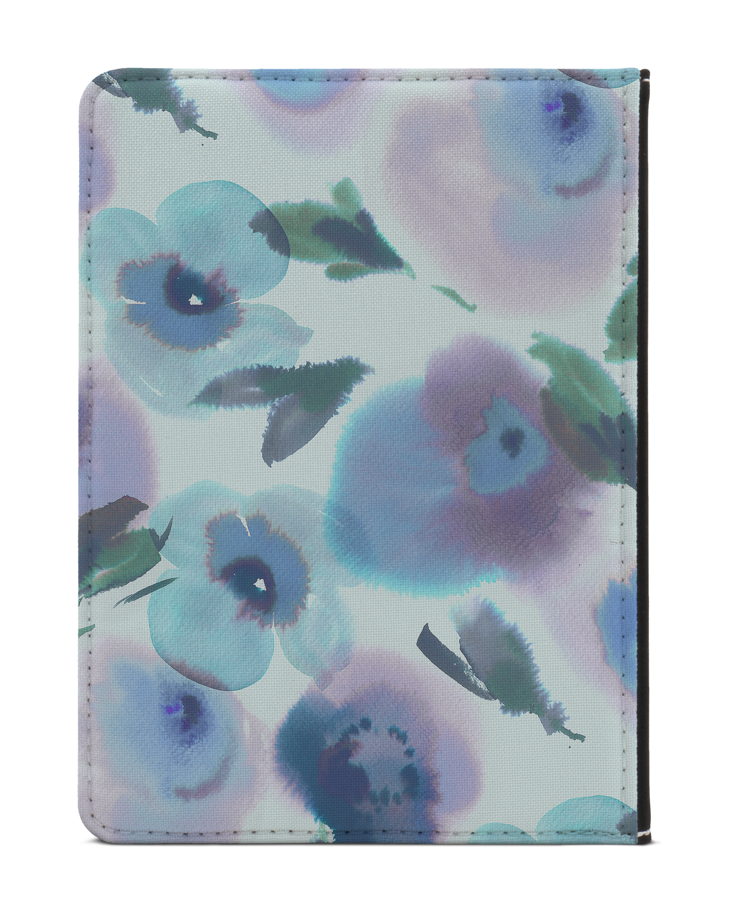 Watercolour Flowers Blue eBook Reader Hülle XS: Rückseite