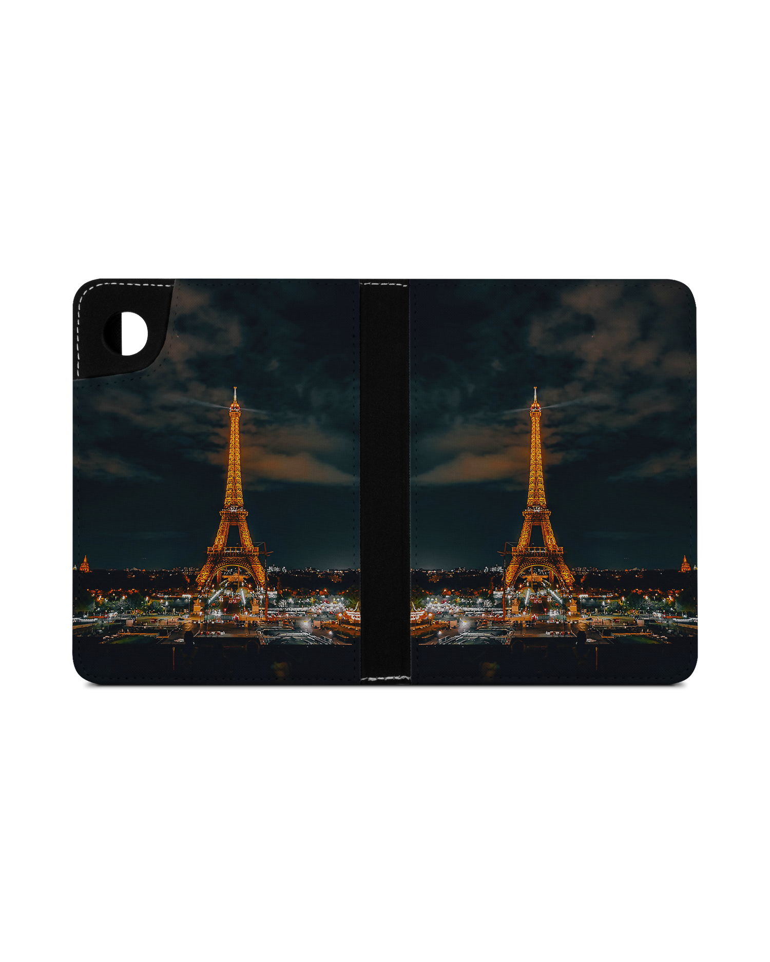 Eiffel Tower By Night eBook-Reader Hülle für tolino shine 4: Geöffnet Außenansicht