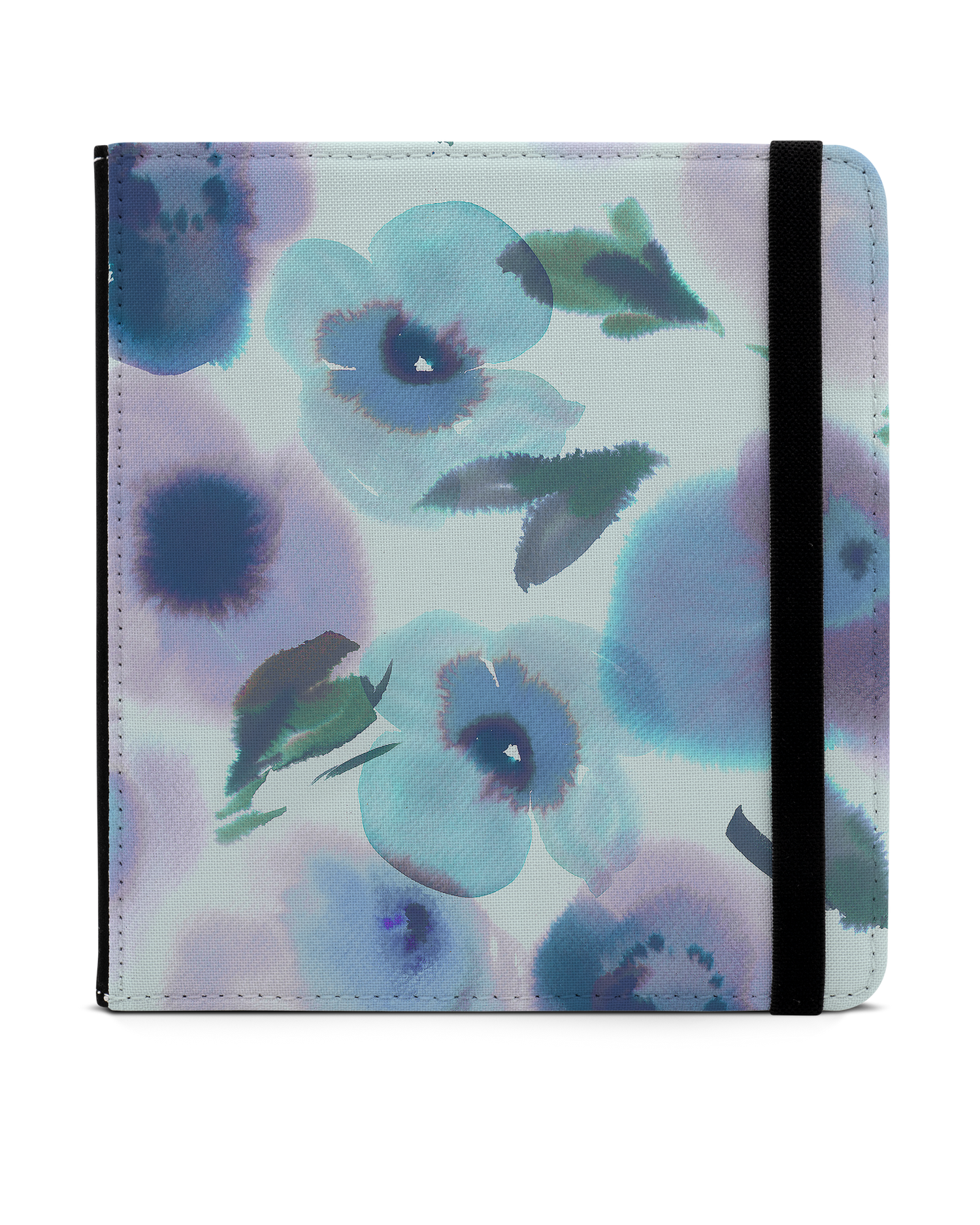 Watercolour Flowers Blue eBook Reader Hülle für tolino vision 6: Frontansicht