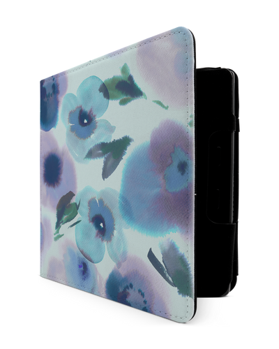 Watercolour Flowers Blue eBook Reader Hülle für tolino vision 6