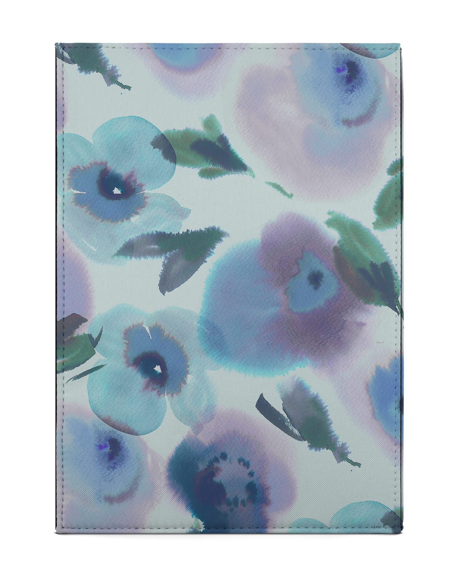 Watercolour Flowers Blue Tablet Hülle M: Rückseite